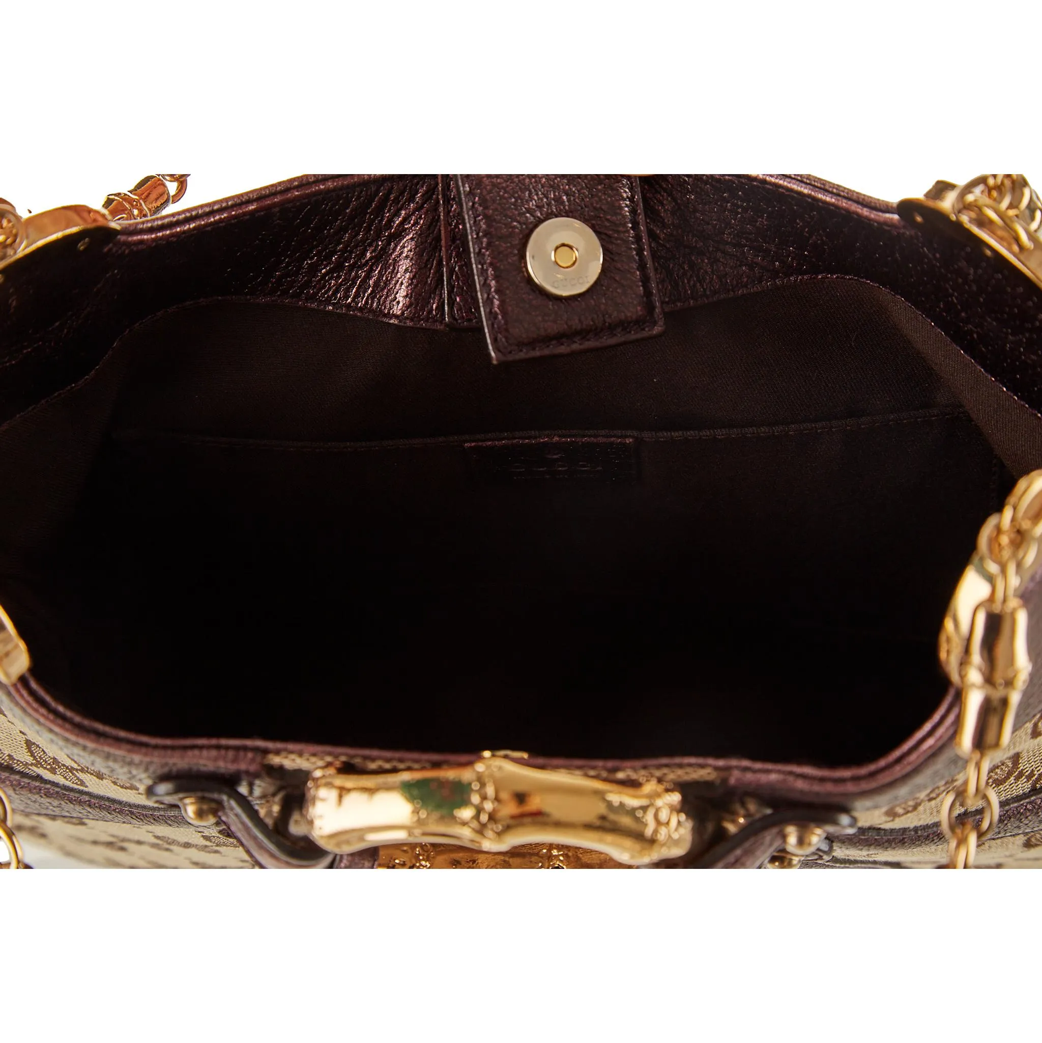Gucci Purple Logo Chain Shoulder Bag