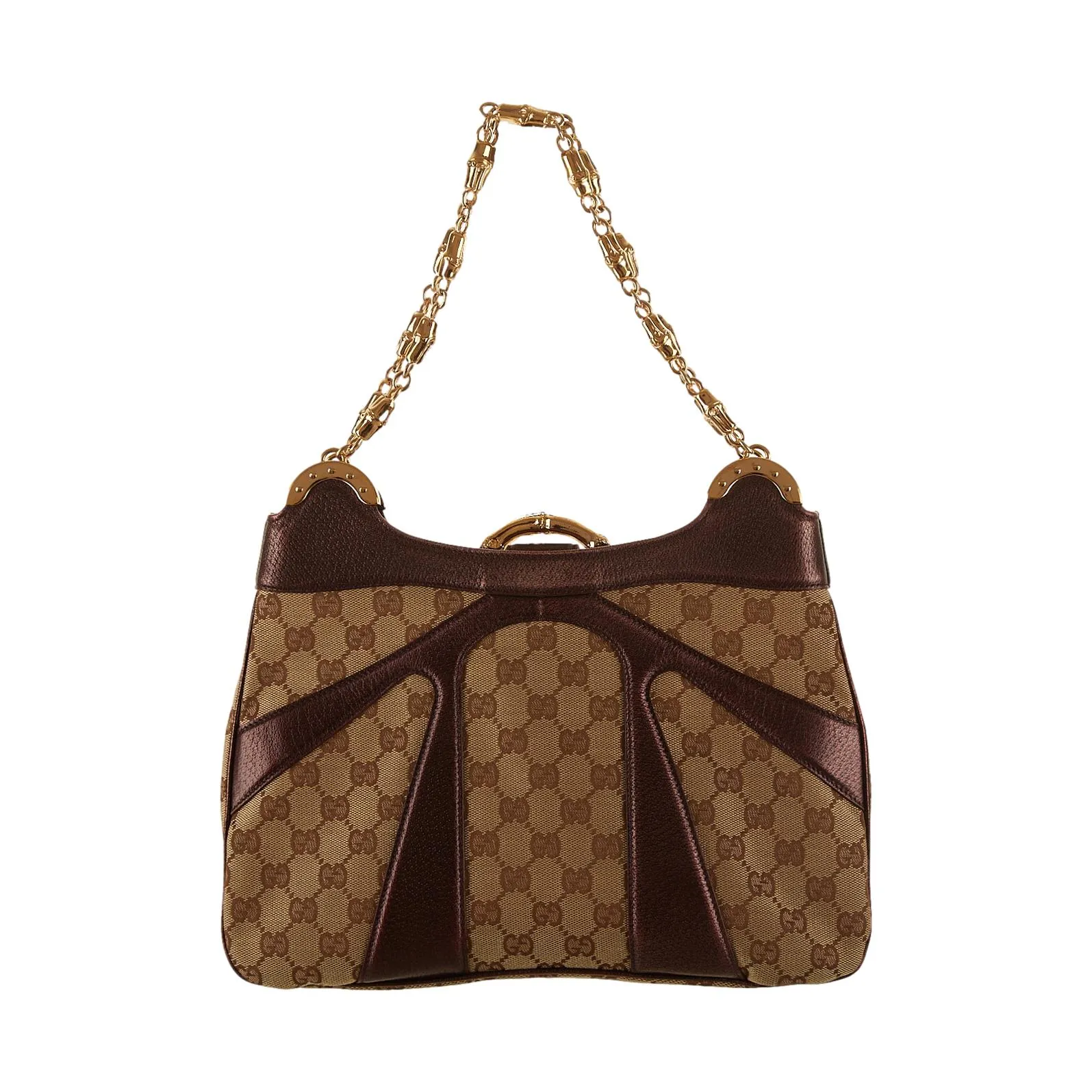 Gucci Purple Logo Chain Shoulder Bag