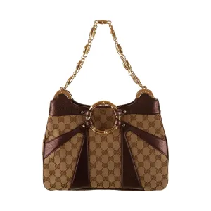 Gucci Purple Logo Chain Shoulder Bag