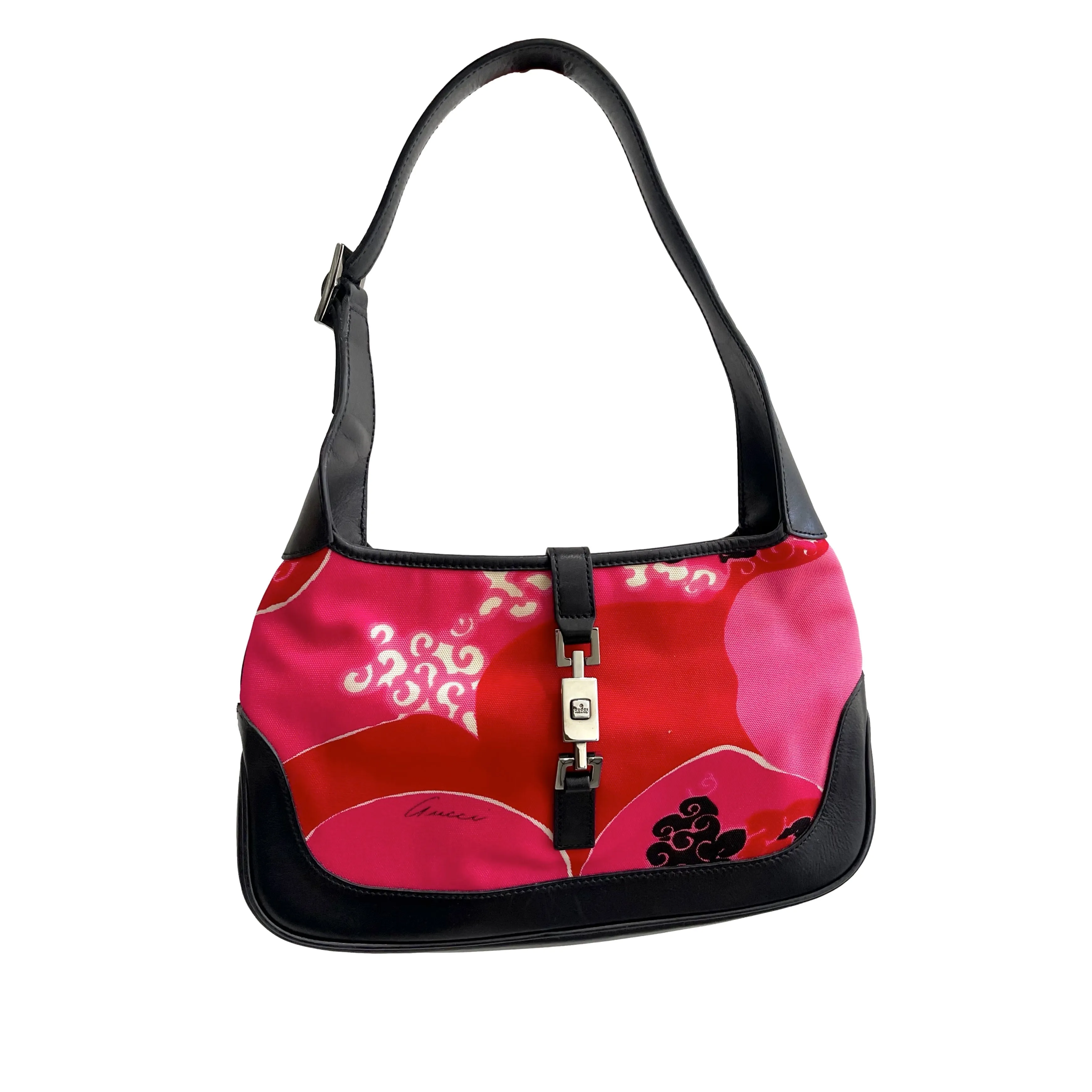Gucci Red Floral Jackie Bag