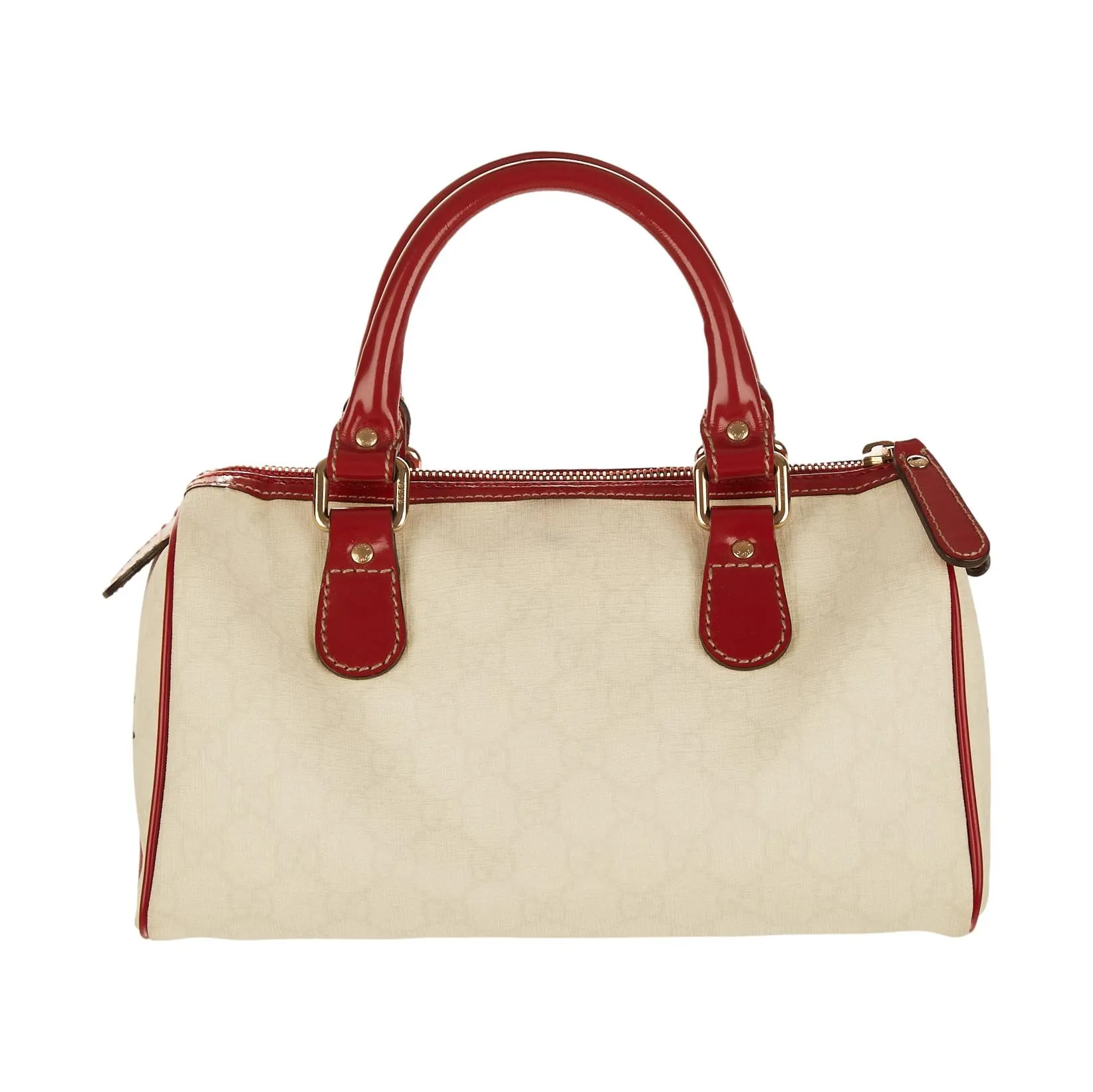 Gucci White Supreme Logo Shoulder Bag