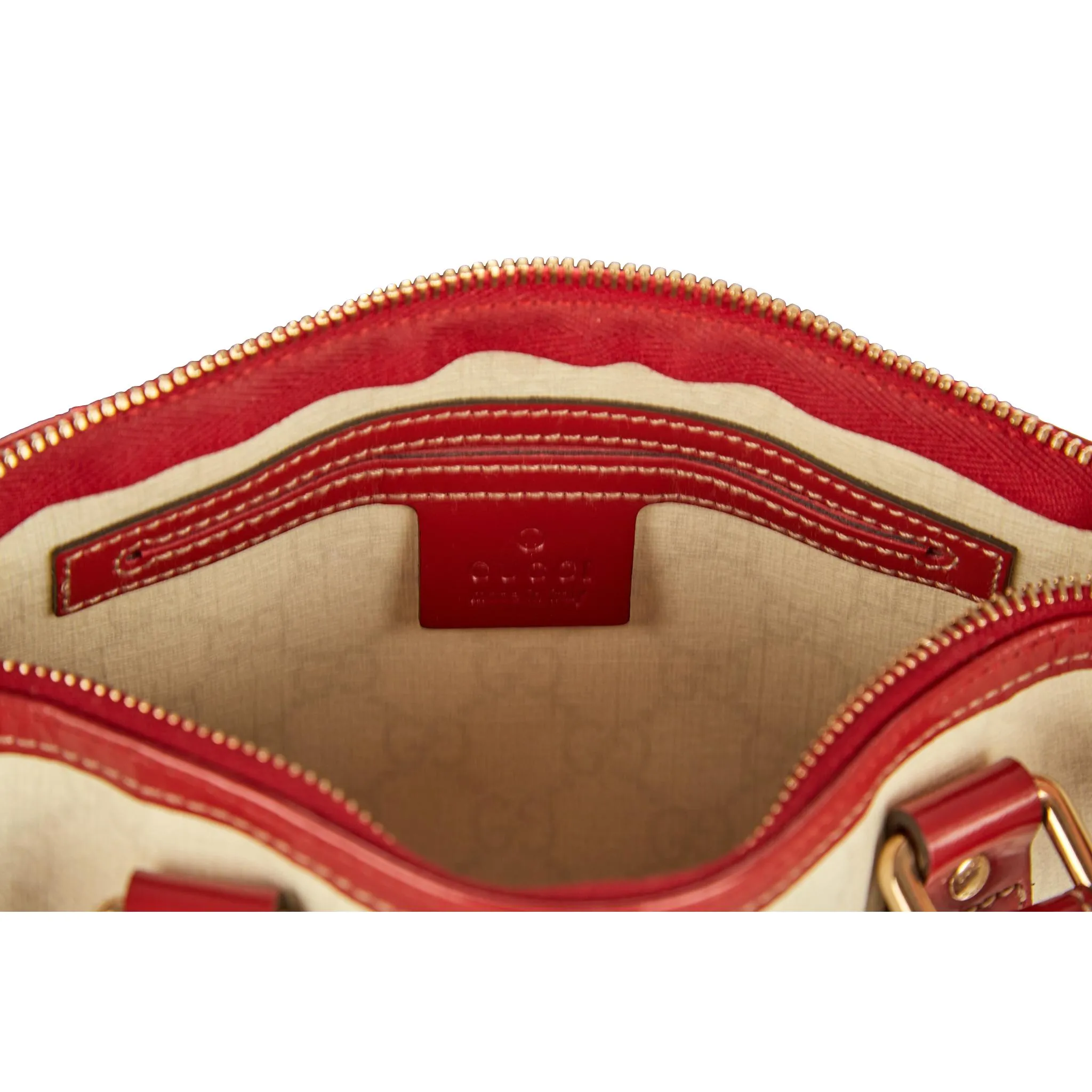 Gucci White Supreme Logo Shoulder Bag