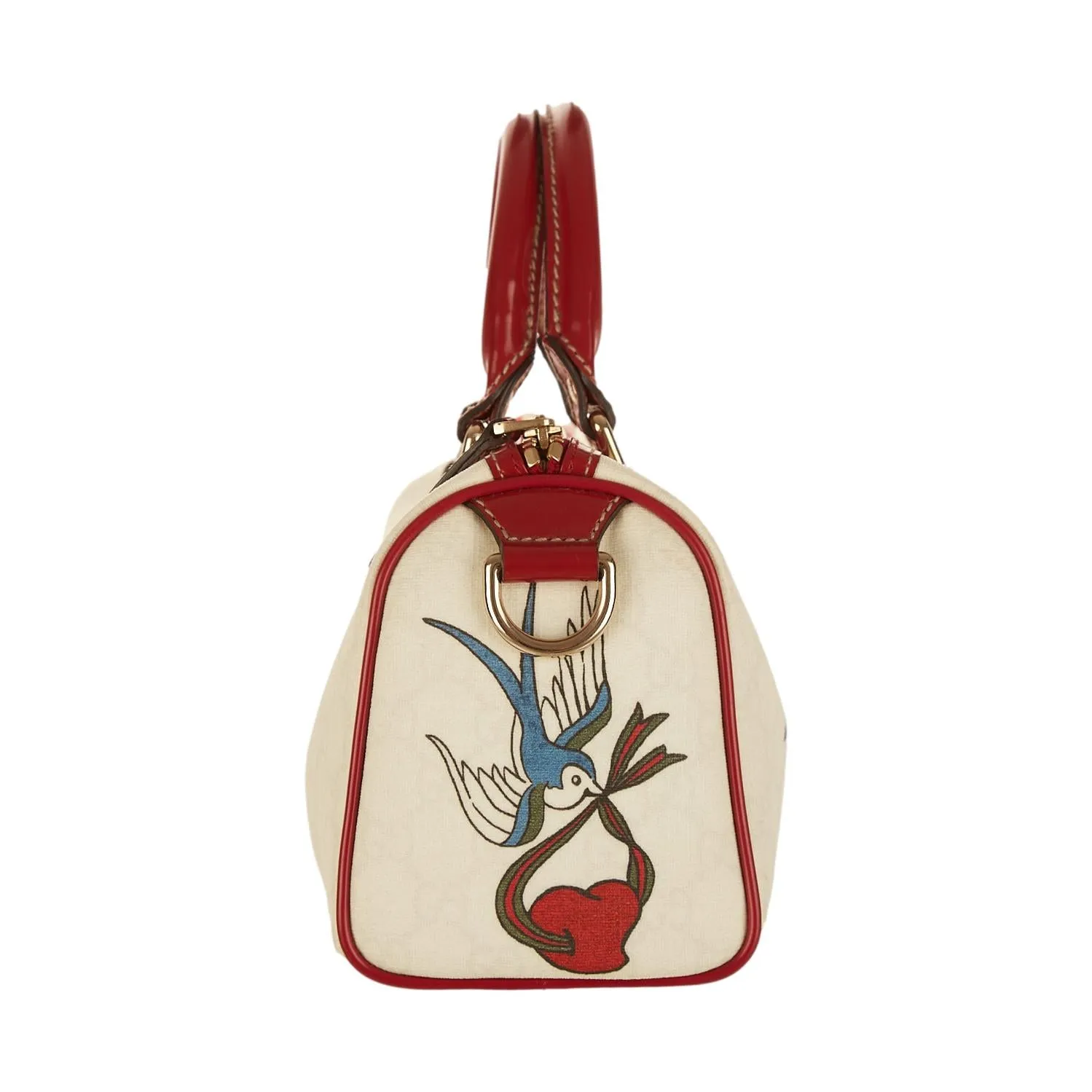 Gucci White Supreme Logo Shoulder Bag