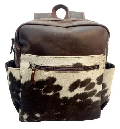 Hair on Cowhide Leather Backpack