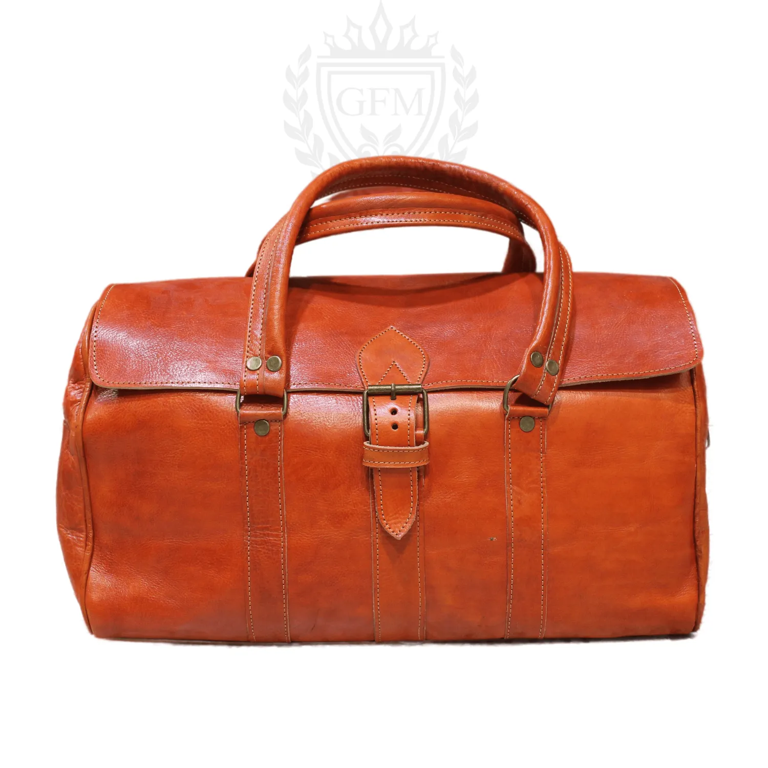 Handmade Leather Travel Bag - Vintage Canvas Duffle Bag