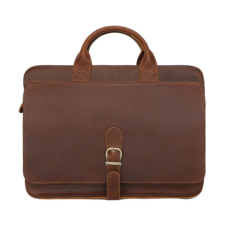 Handmade Pure Leather Men Doctors Briefcase Business Bag