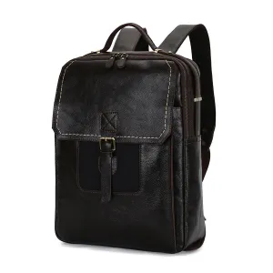 Handmade Vintage Full-Grain Leather Laptop Backpack