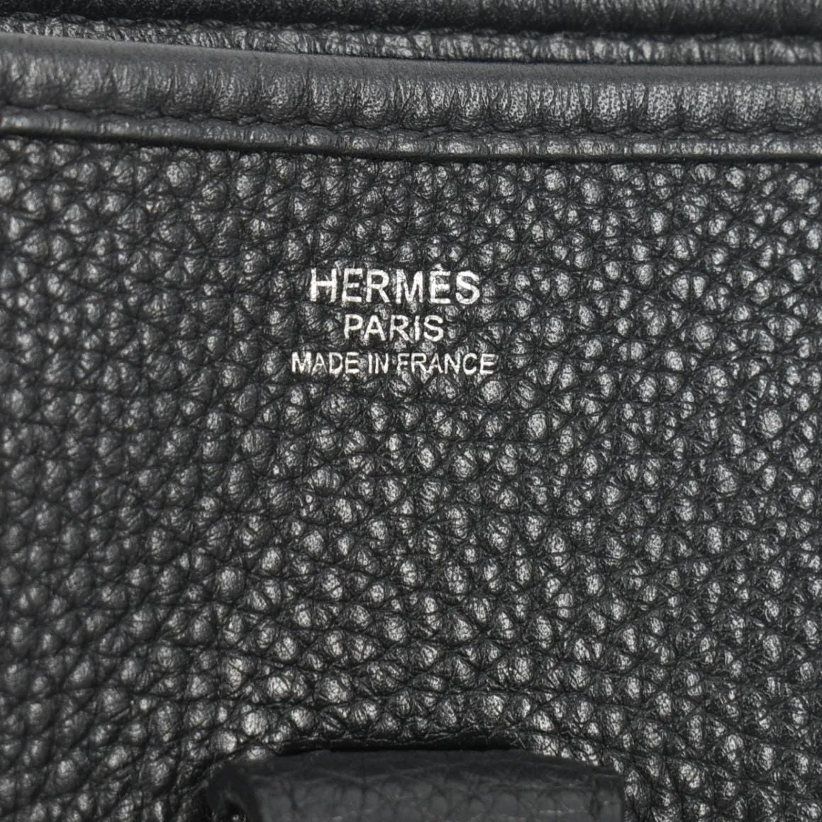 HERMES Evelyne PM Leather Shoulder Bag Black