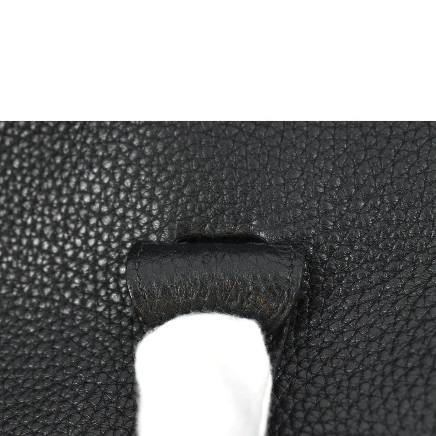 HERMES Evelyne PM Leather Shoulder Bag Black