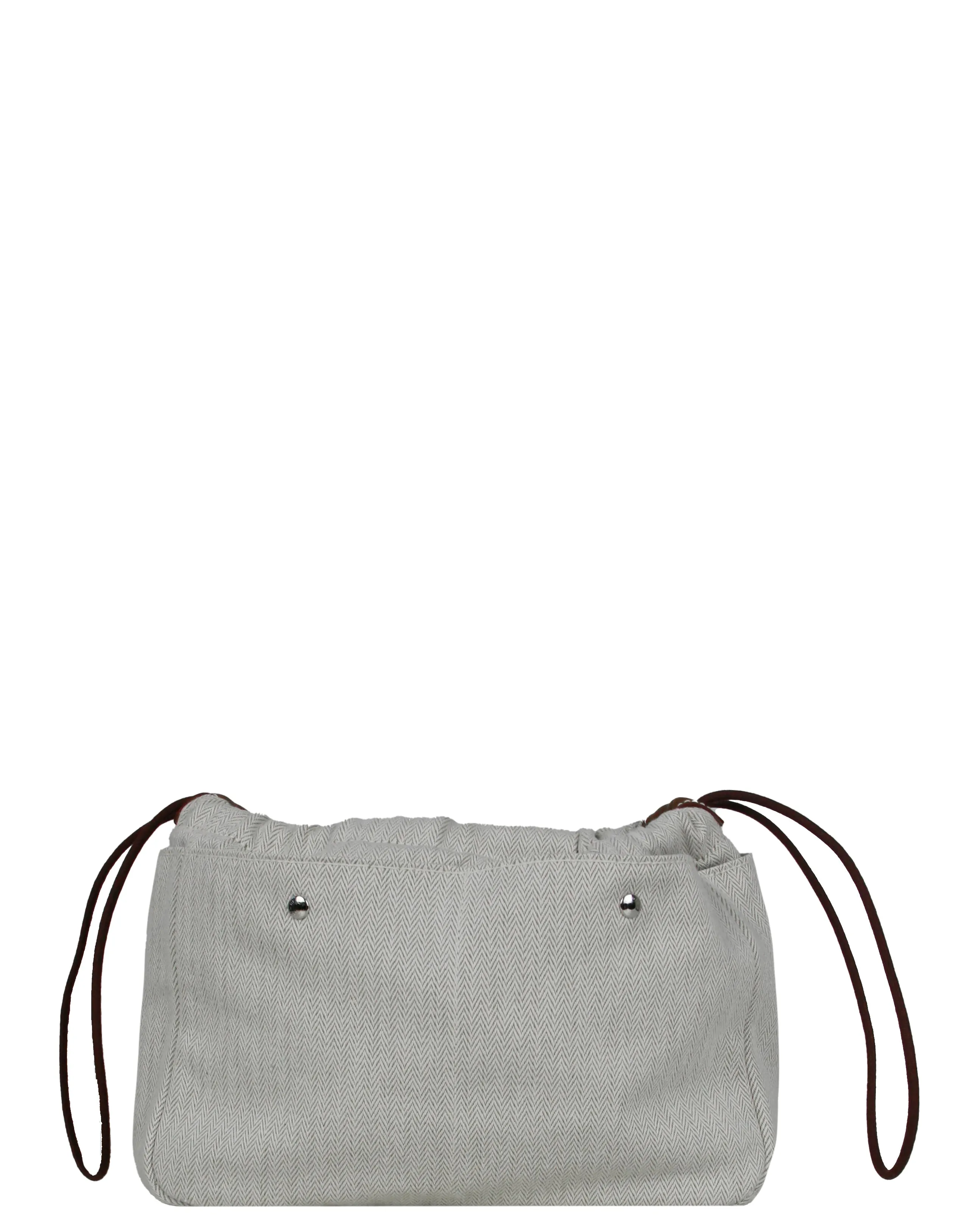 Hermes Natural Fauve Canvas Barenia Fourbi MM Bag Insert