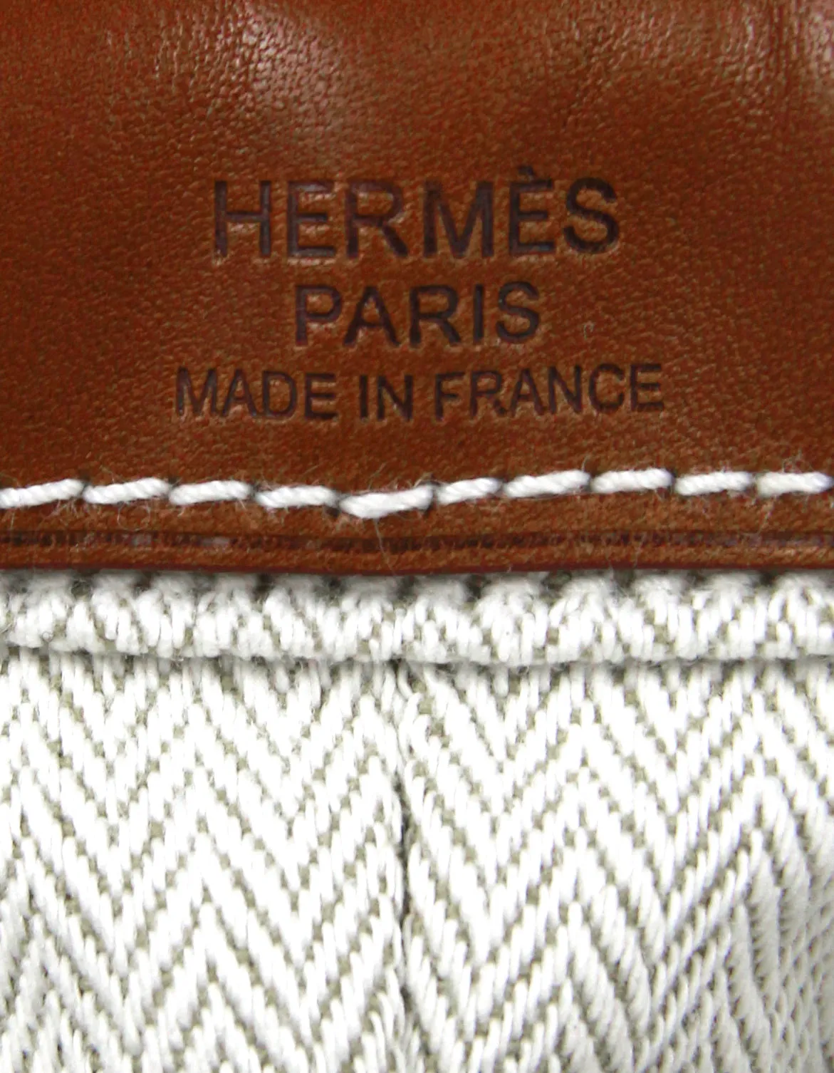 Hermes Natural Fauve Canvas Barenia Fourbi MM Bag Insert