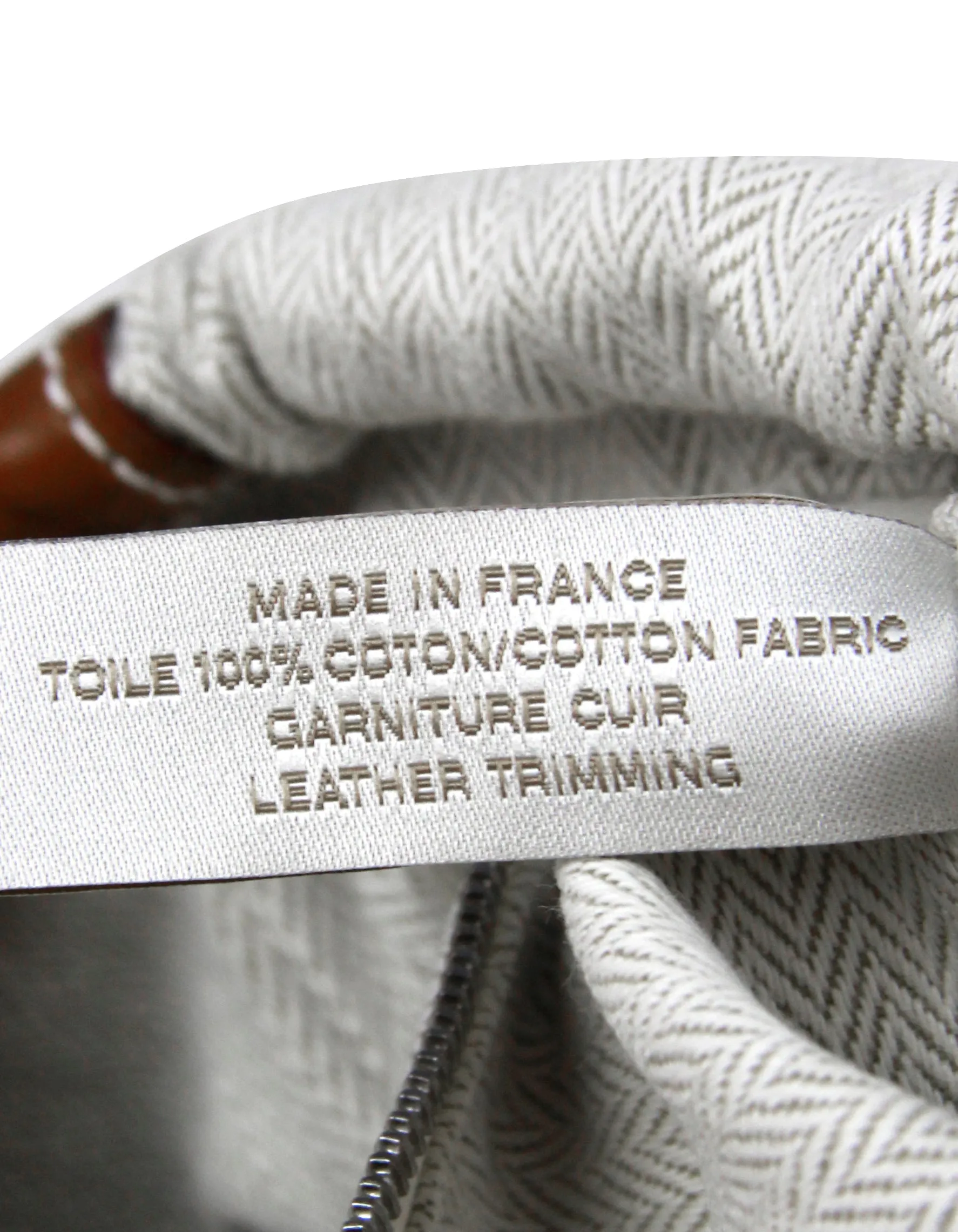 Hermes Natural Fauve Canvas Barenia Fourbi MM Bag Insert