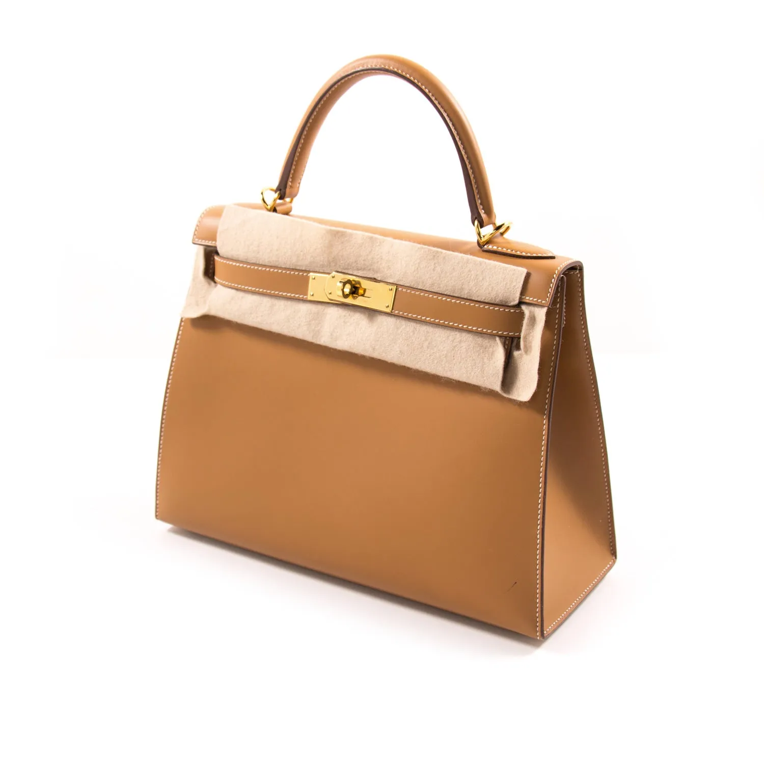 Hermès Kelly 28 Sellier Gold Chamonix Calf