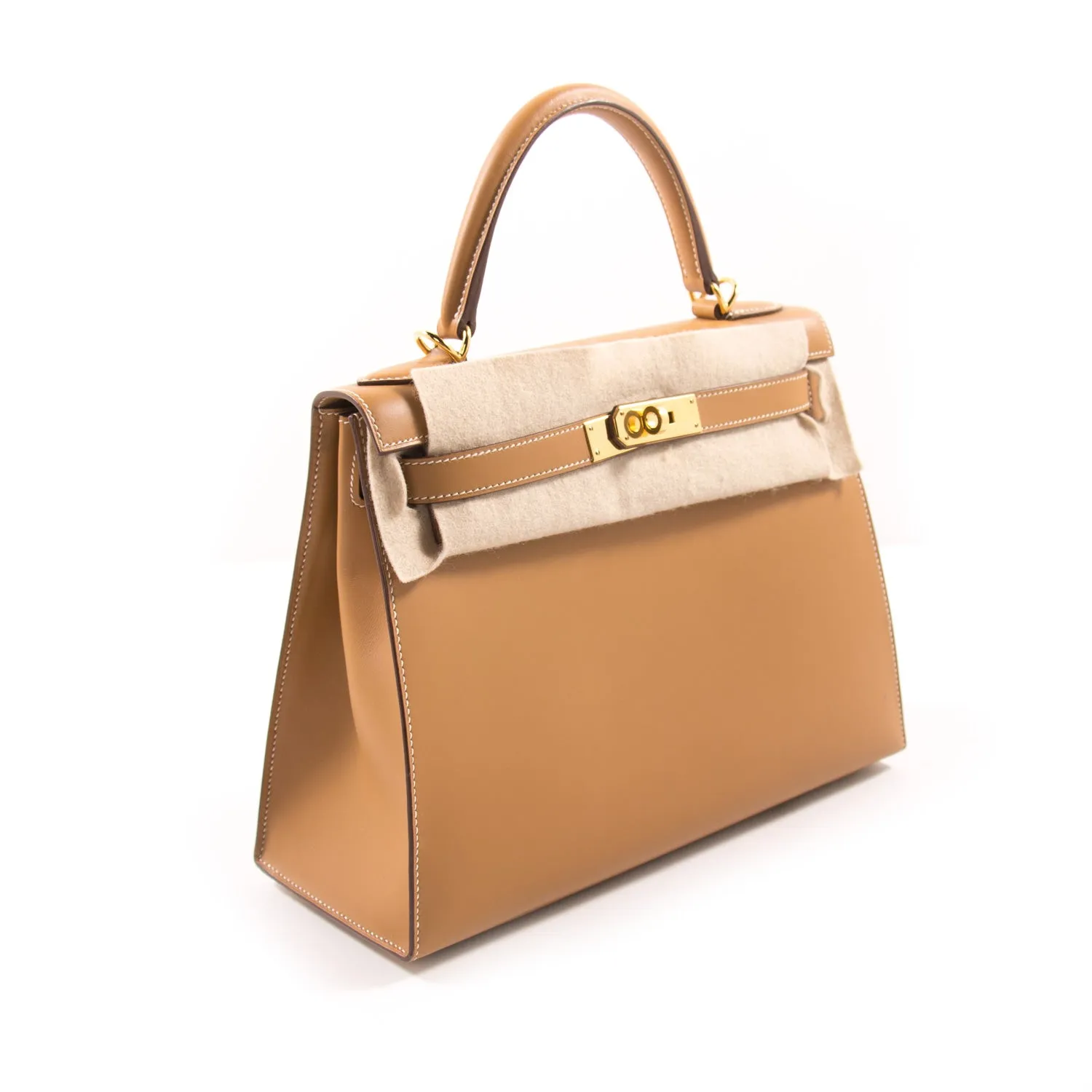 Hermès Kelly 28 Sellier Gold Chamonix Calf