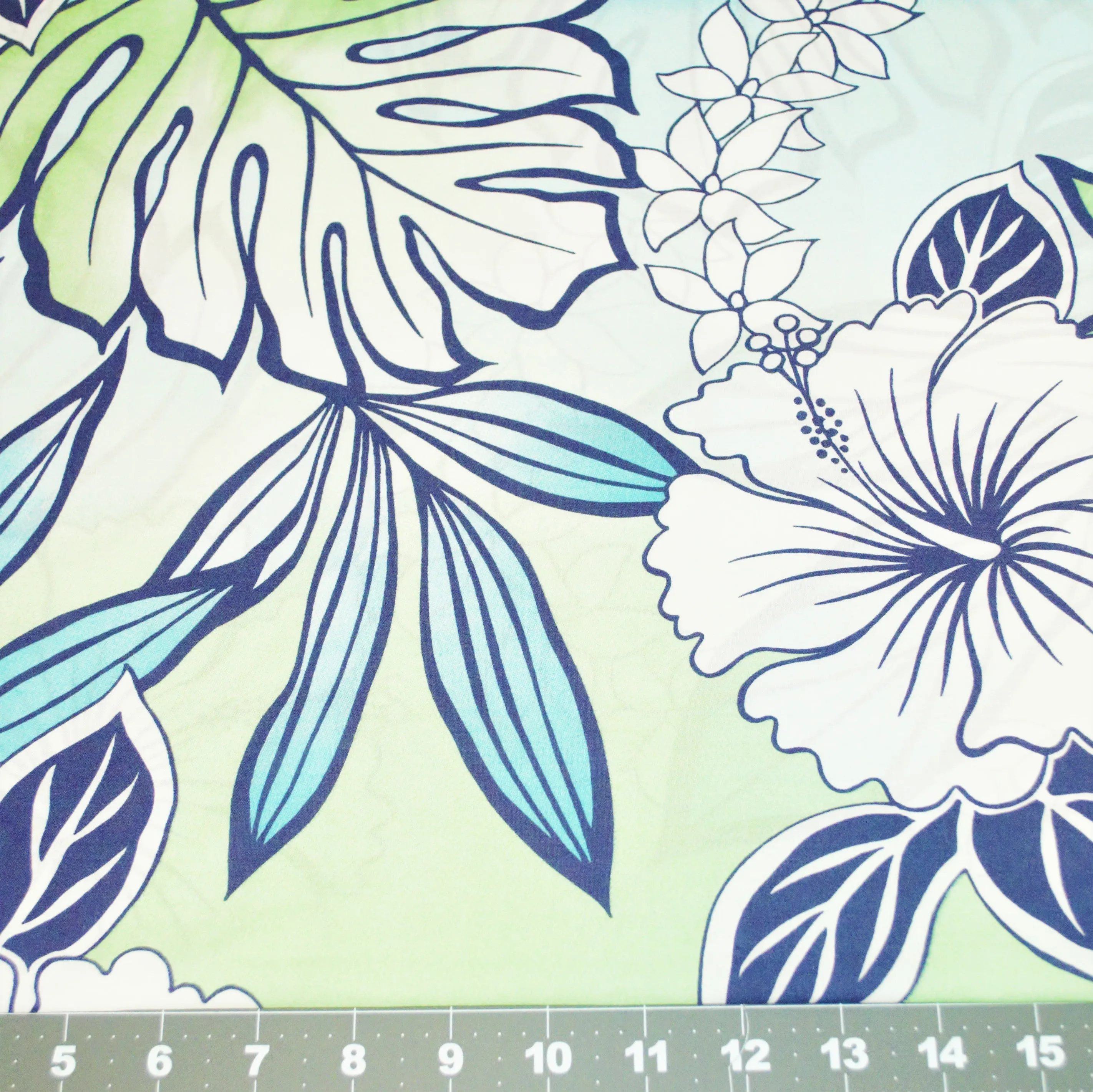 Hibiscus Monstera Tiare Lei Blue, Lime, White