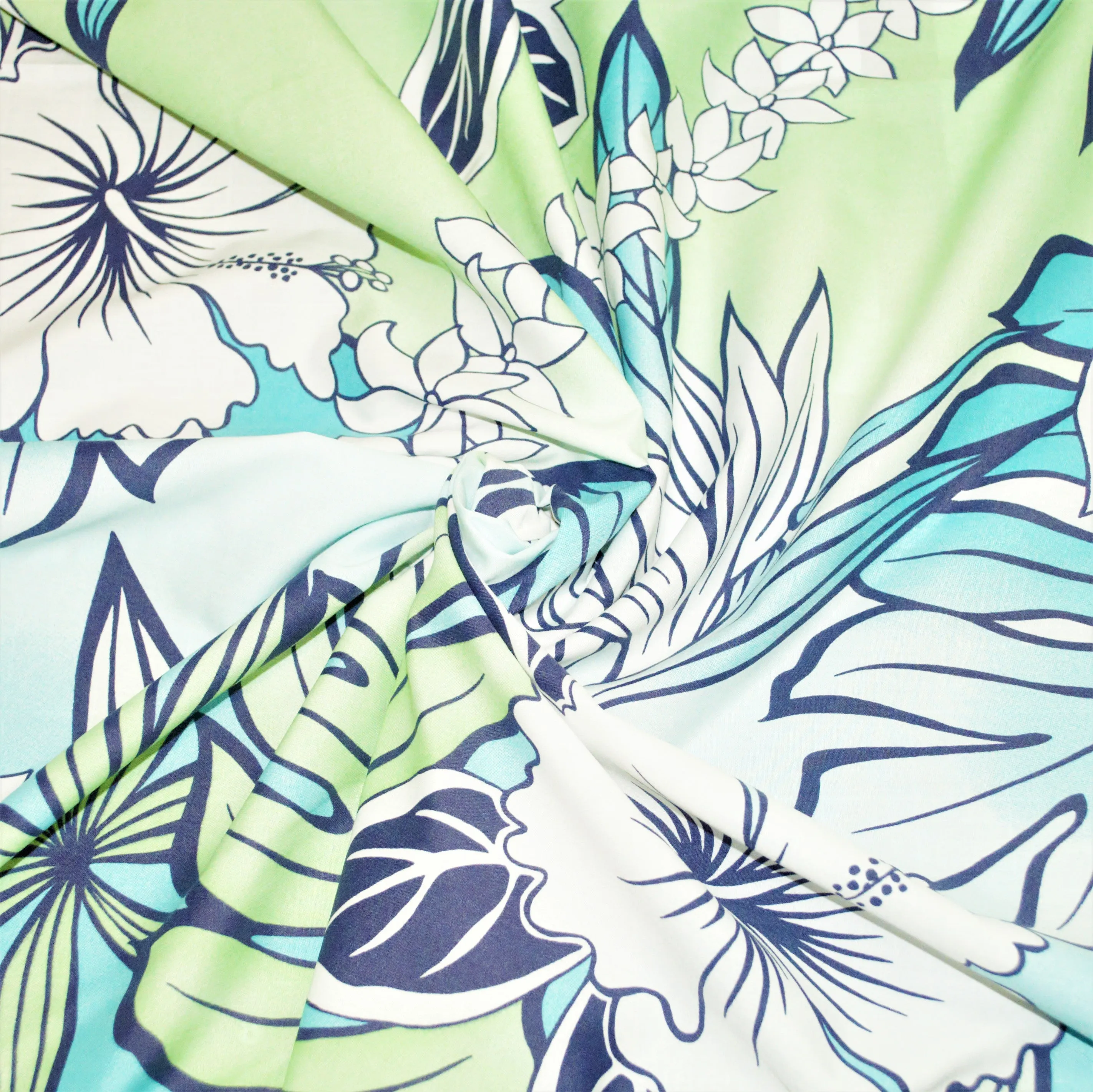 Hibiscus Monstera Tiare Lei Blue, Lime, White