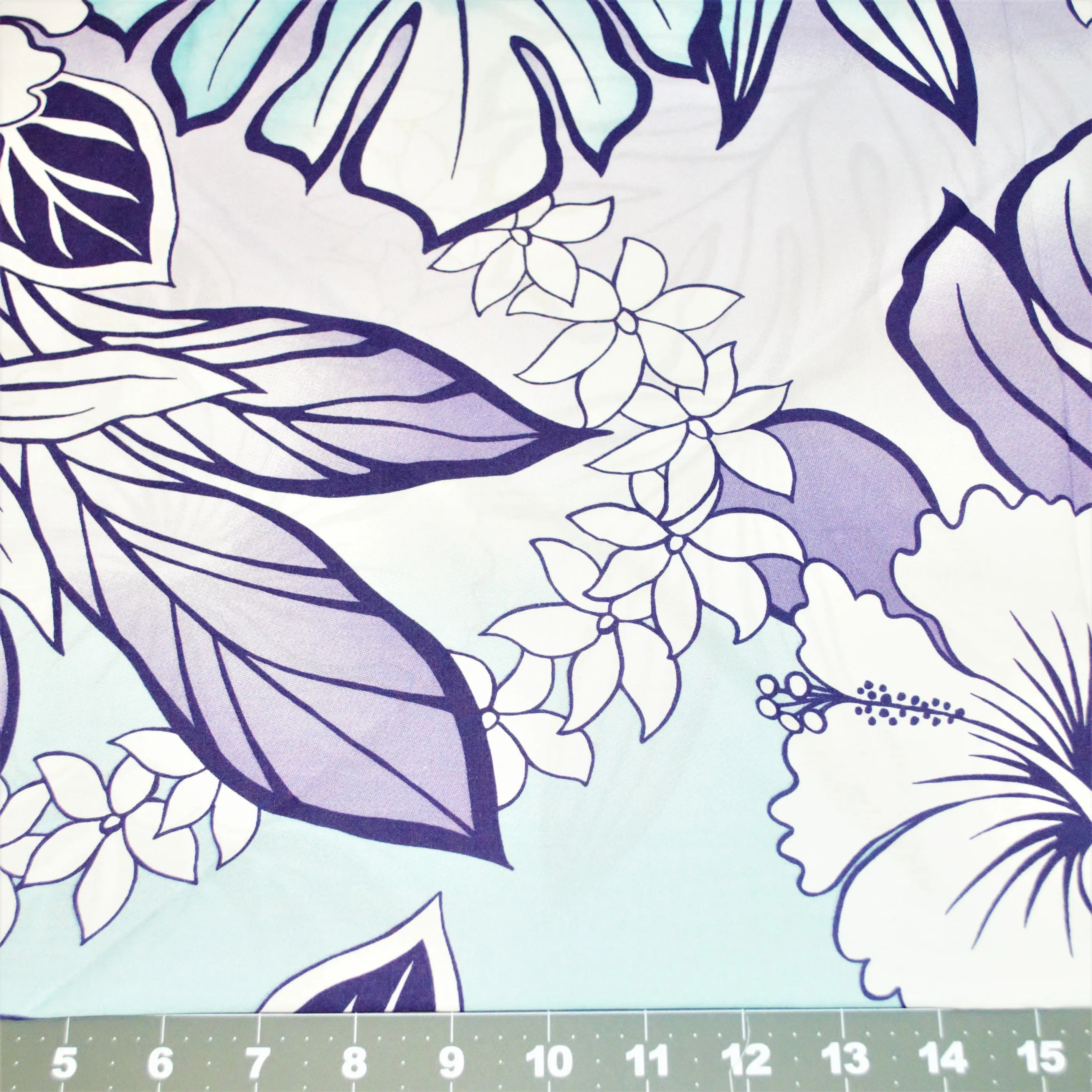 Hibiscus Monstera Tiare Lei Purple, Blue, White