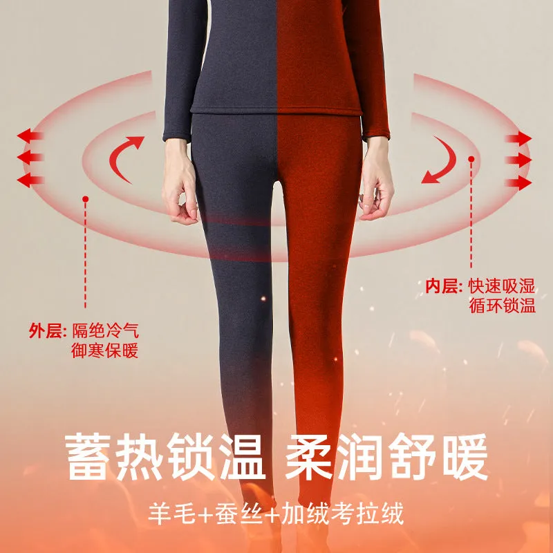 INSTOCK-Velvet thick double warm round neck thermal