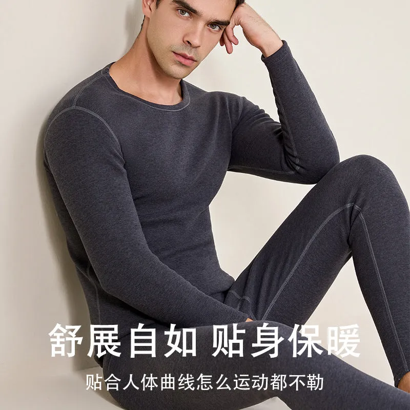 INSTOCK-Velvet thick double warm round neck thermal