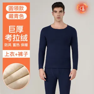 INSTOCK-Velvet thick double warm round neck thermal