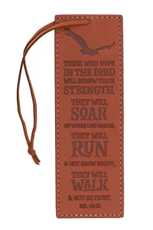 Isaiah 40:31 'Hope in the Lord' LuxLeather Page Marker
