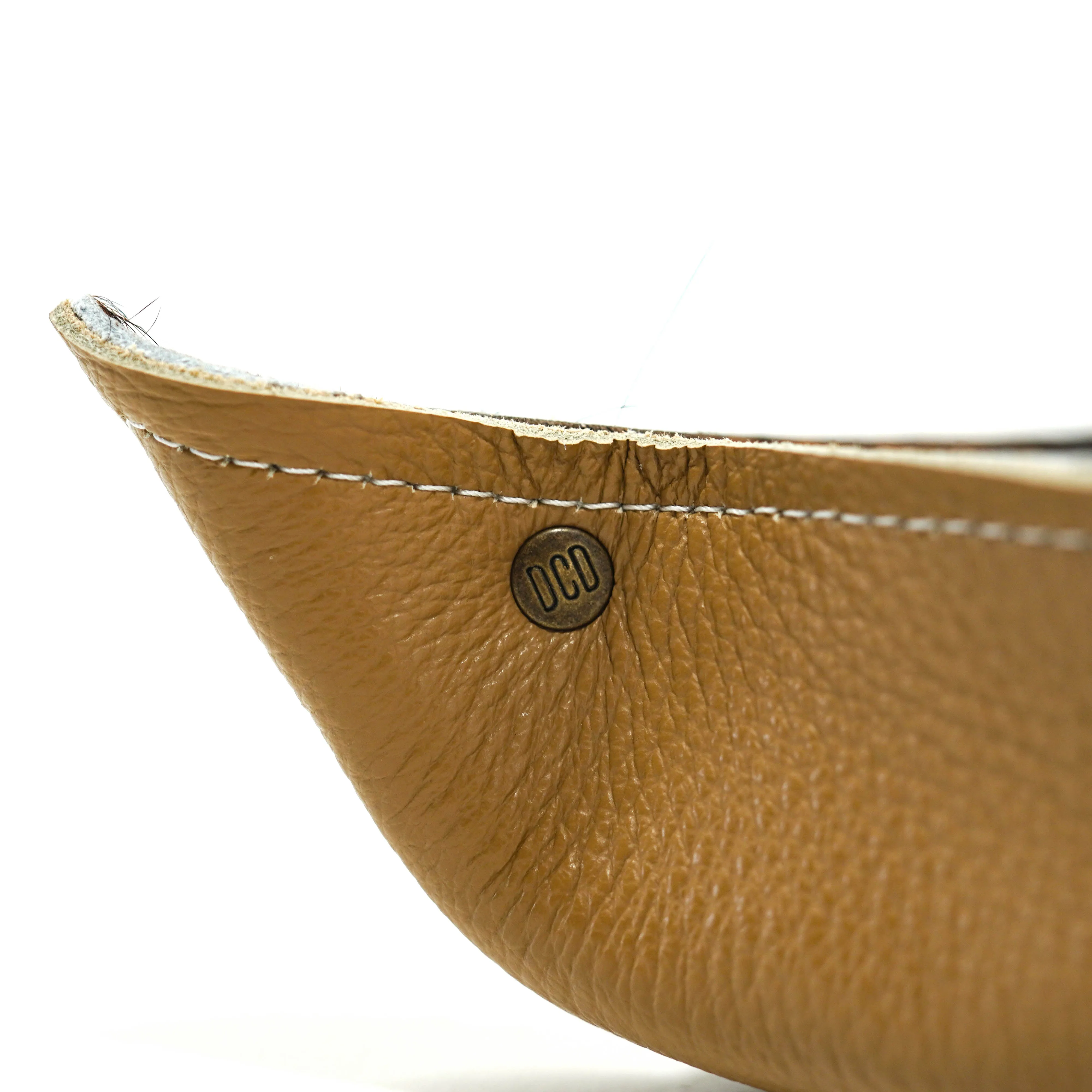 Large Tray - Pebbled Dulce de Leche Leather w/ Toasted Sesame Tool