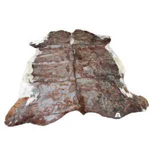Leopard Print  on  Brown   COWHIDE -75x73 INCHES - Premium Cowhide