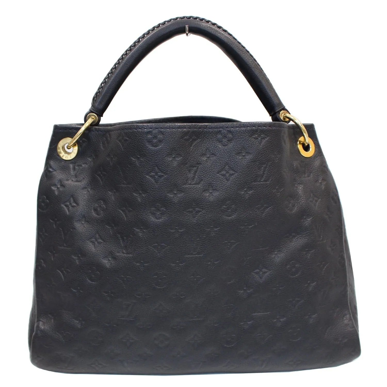 LOUIS VUITTON Artsy MM Empreinte Leather Shoulder Bag Black