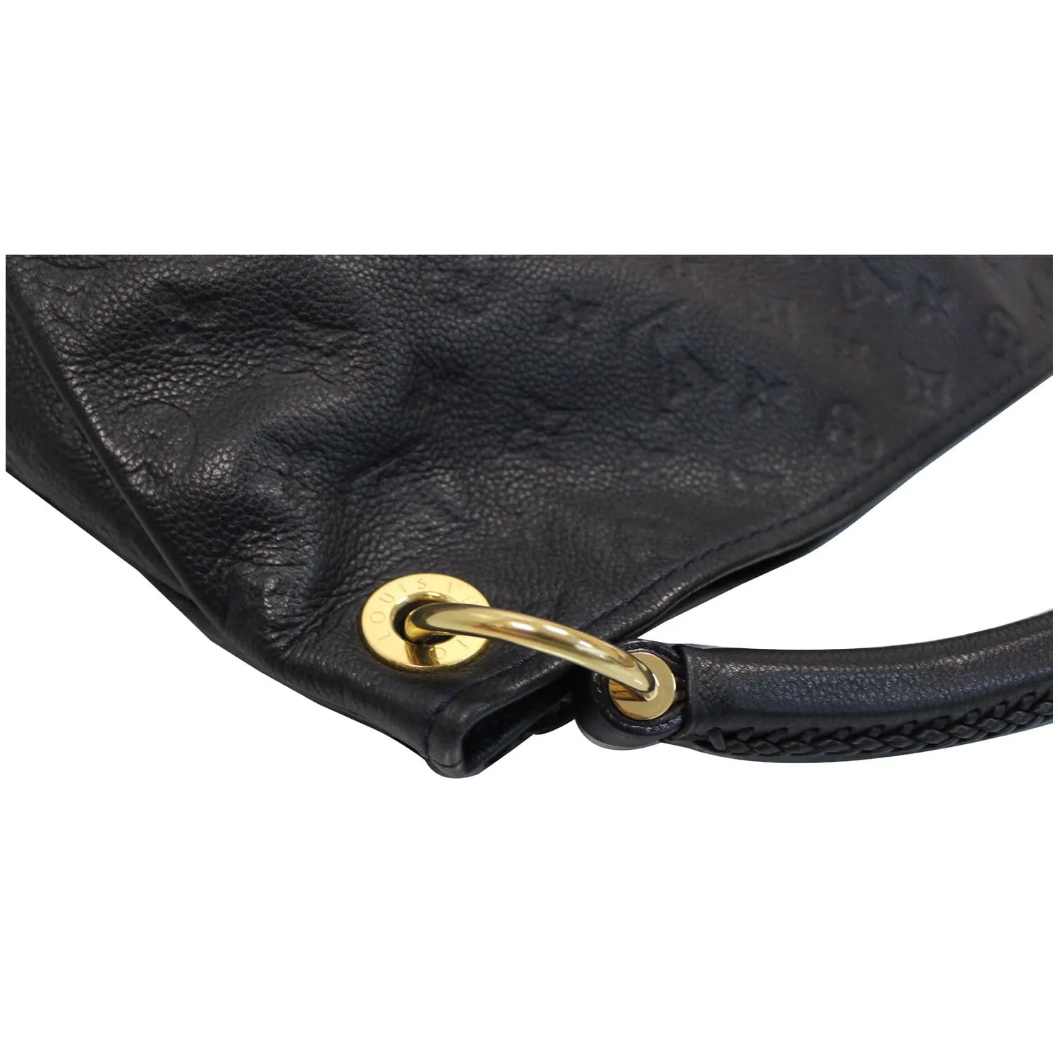 LOUIS VUITTON Artsy MM Empreinte Leather Shoulder Bag Black