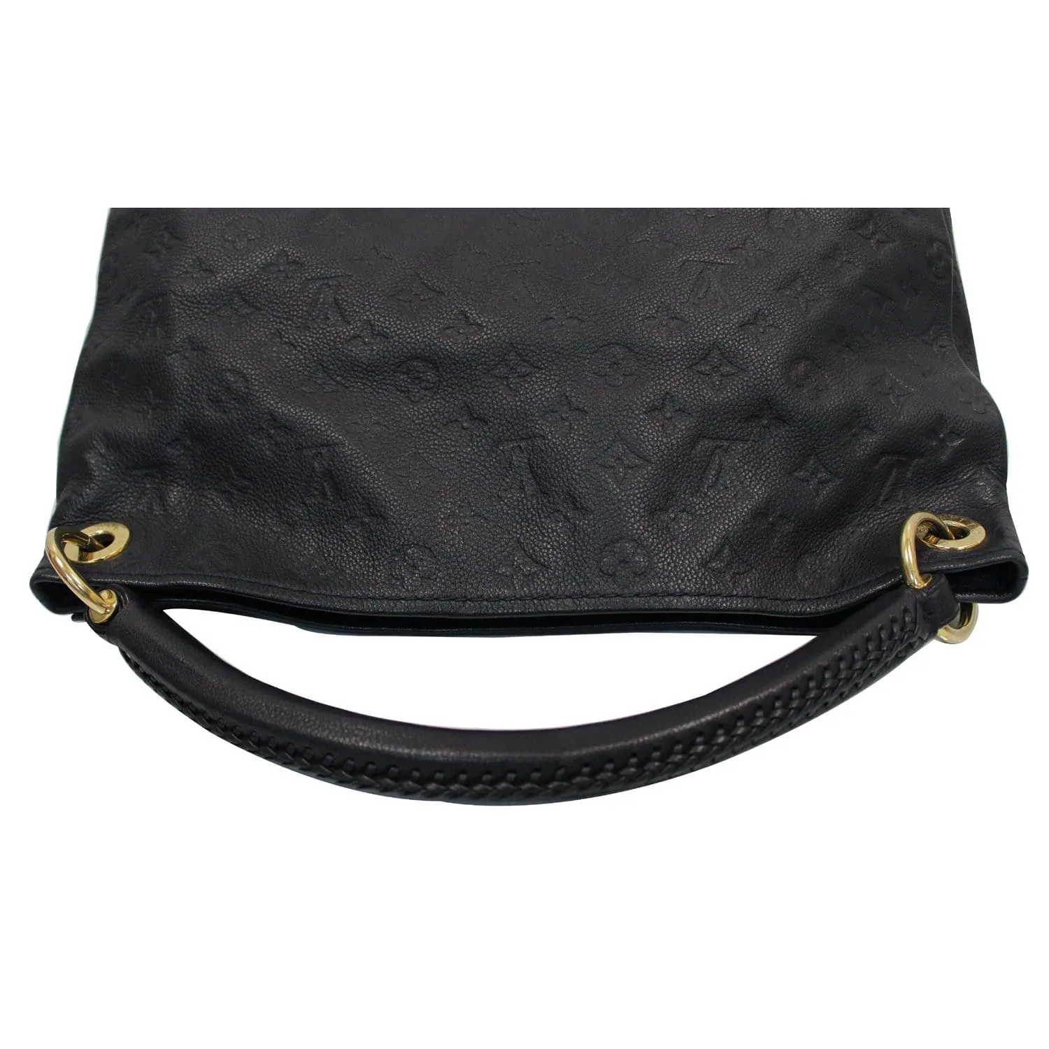 LOUIS VUITTON Artsy MM Empreinte Leather Shoulder Bag Black