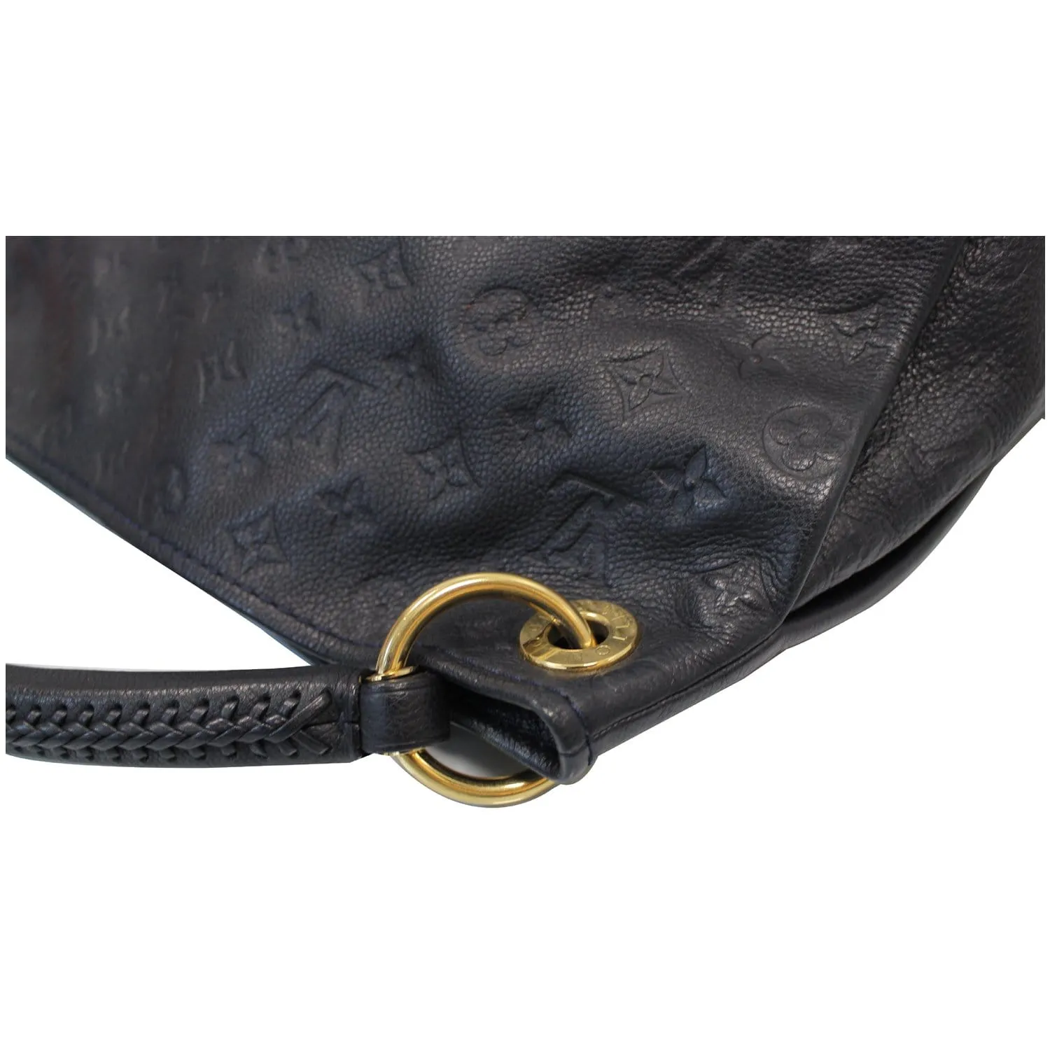 LOUIS VUITTON Artsy MM Empreinte Leather Shoulder Bag Black