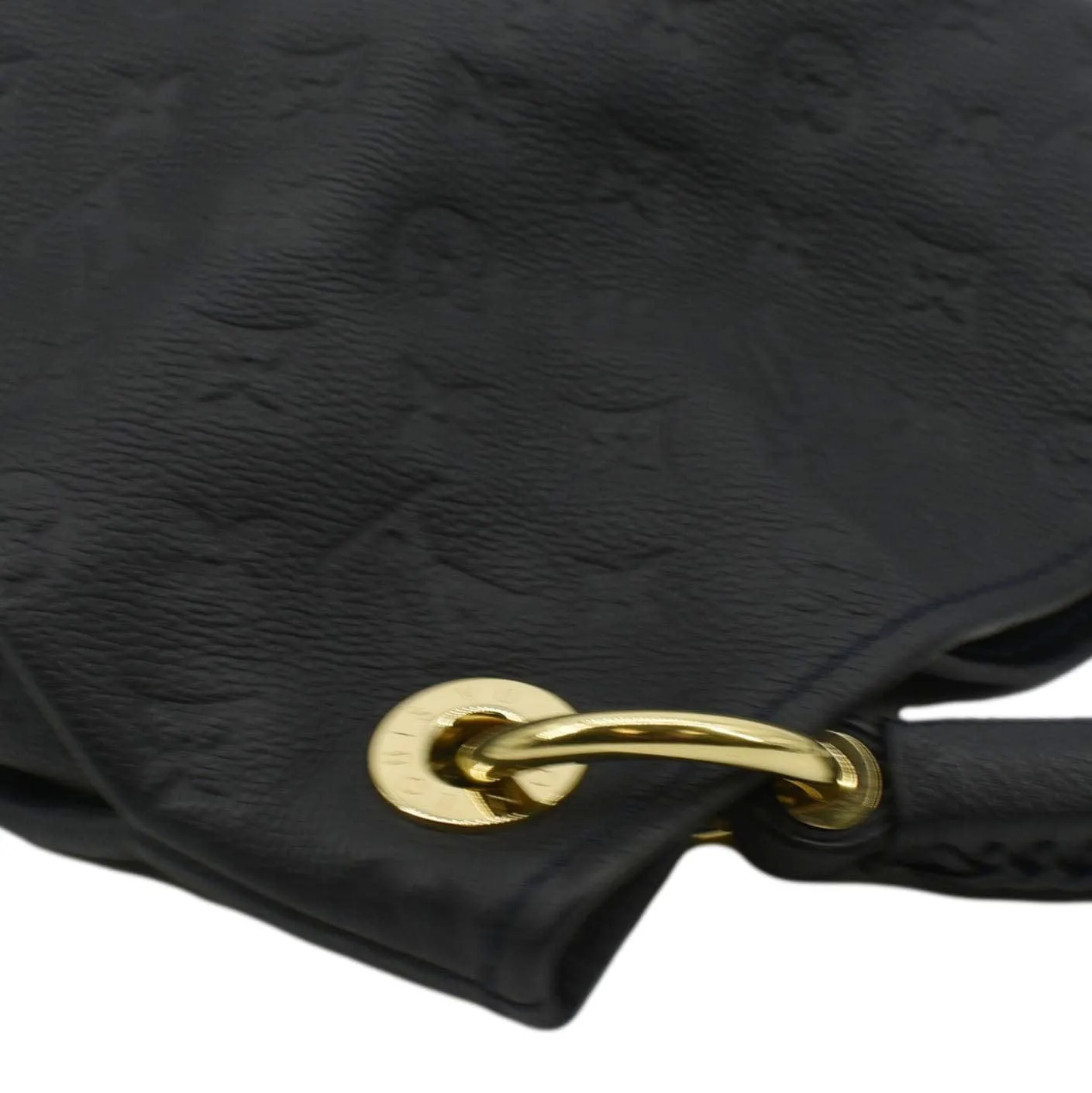 LOUIS VUITTON Artsy MM Empreinte Leather Shoulder Bag Navy Blue