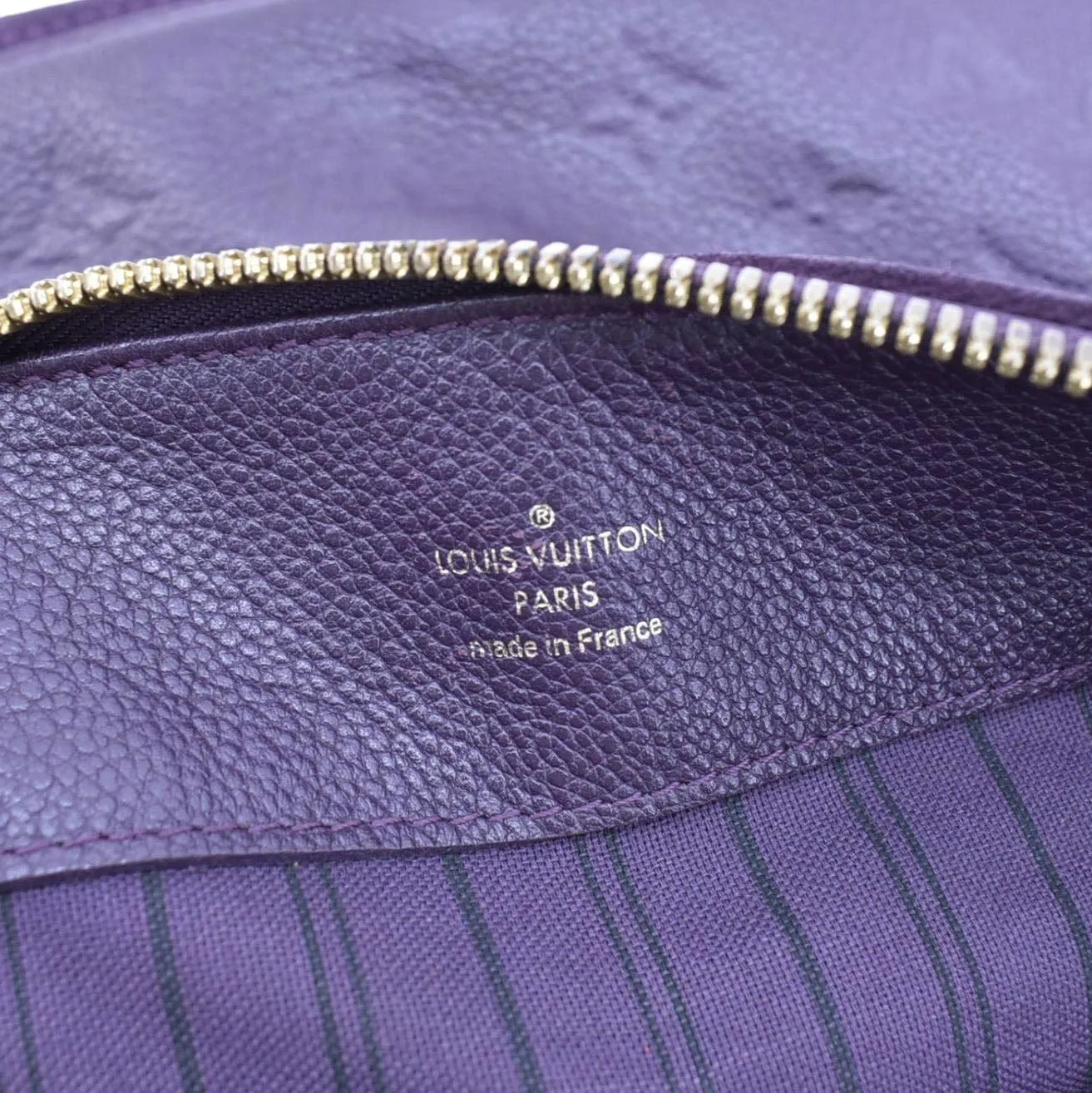 LOUIS VUITTON Audacieuse MM Empreinte Leather Shoulder Bag Terre