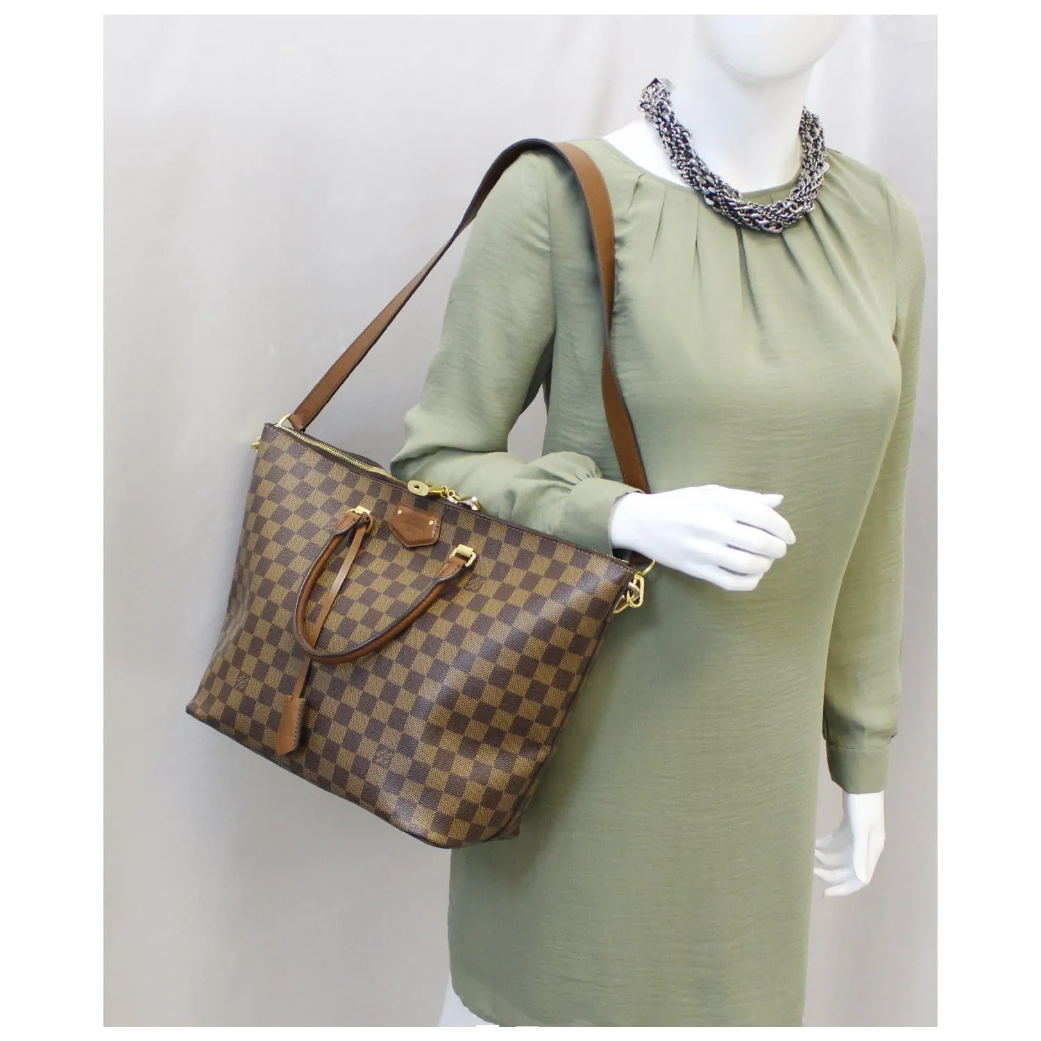 LOUIS VUITTON Belmont Damier Ebene Shoulder Handbag