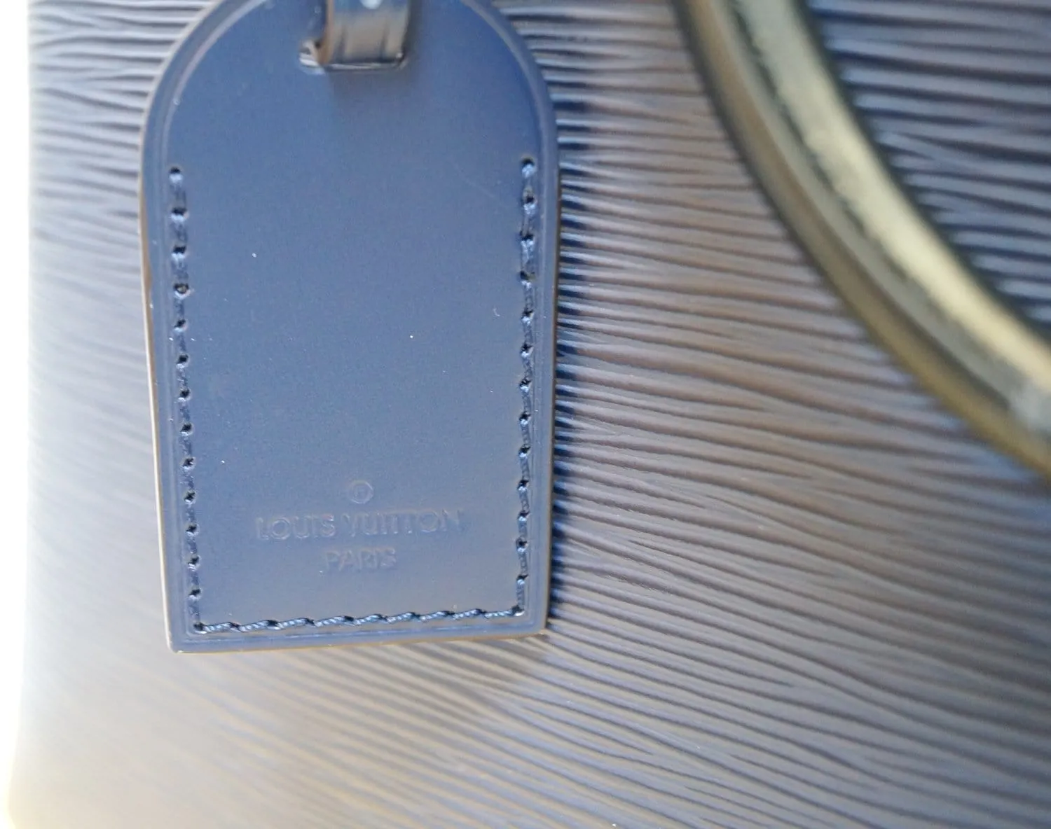 LOUIS VUITTON Blue Epi Leather Kleber MM Shoulder Bag
