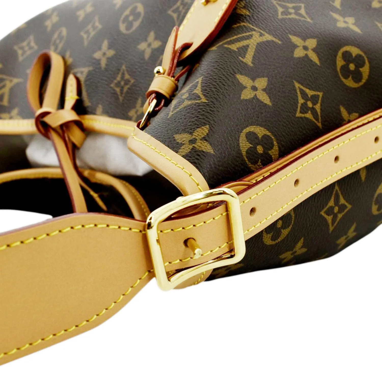 LOUIS VUITTON Carryall MM Monogram Canvas Shoulder Bag Brown