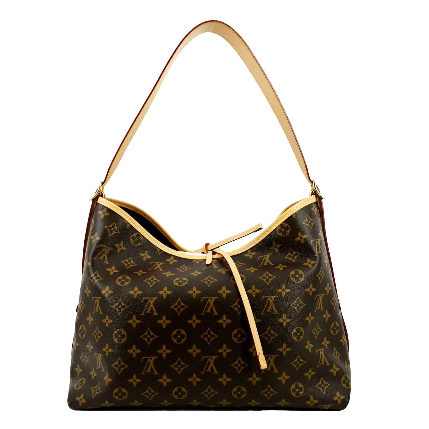 LOUIS VUITTON Carryall MM Monogram Canvas Shoulder Bag Brown