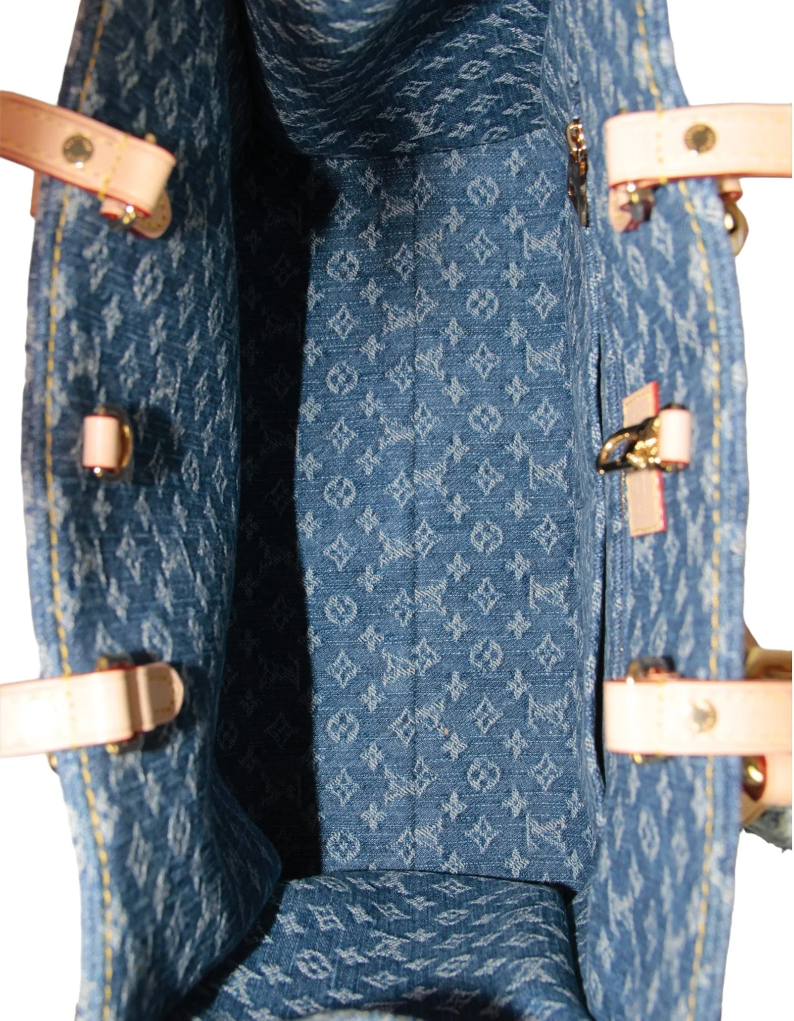 Louis Vuitton Denim Monogram OnTheGo MM Tote Bag