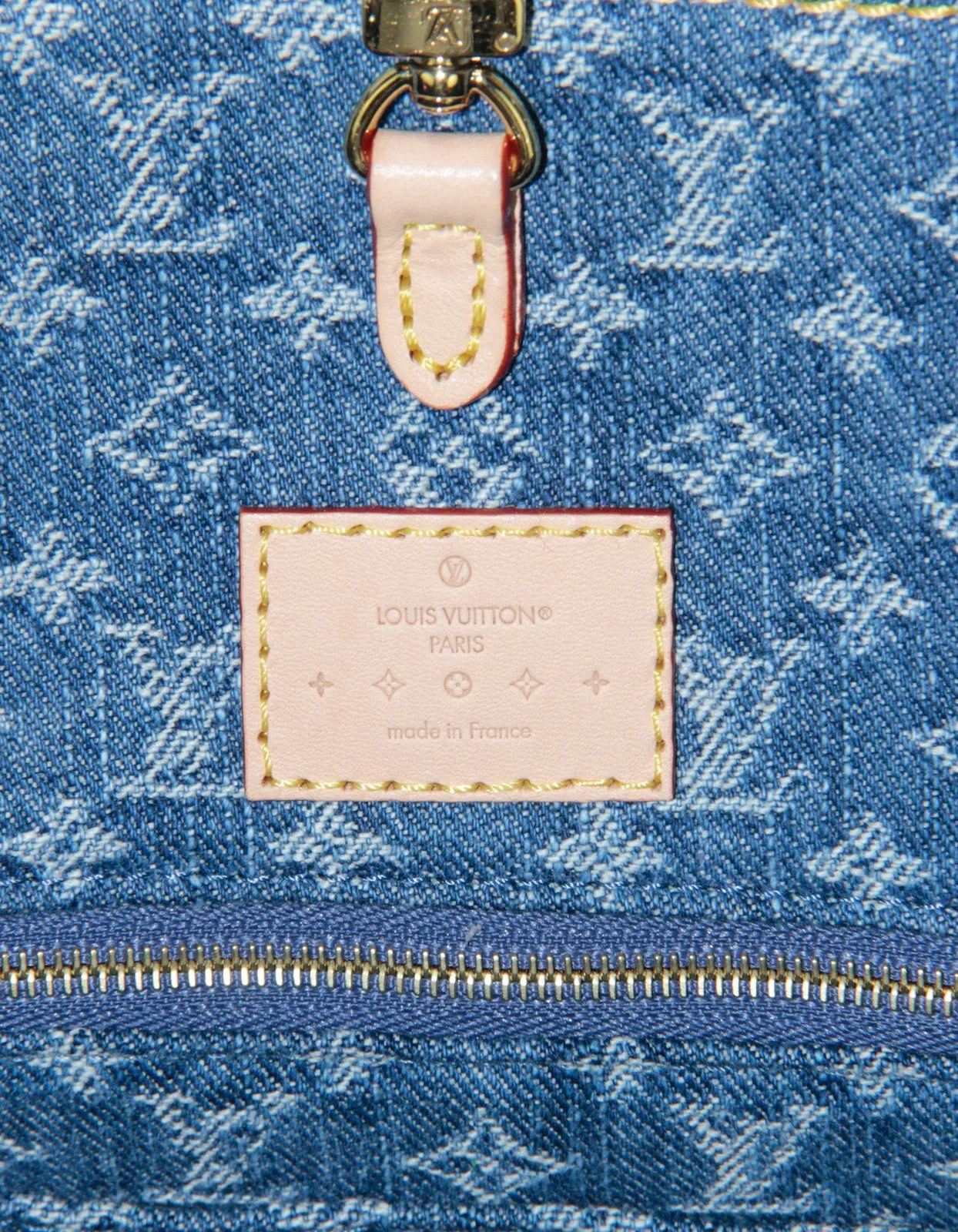 Louis Vuitton Denim Monogram OnTheGo MM Tote Bag