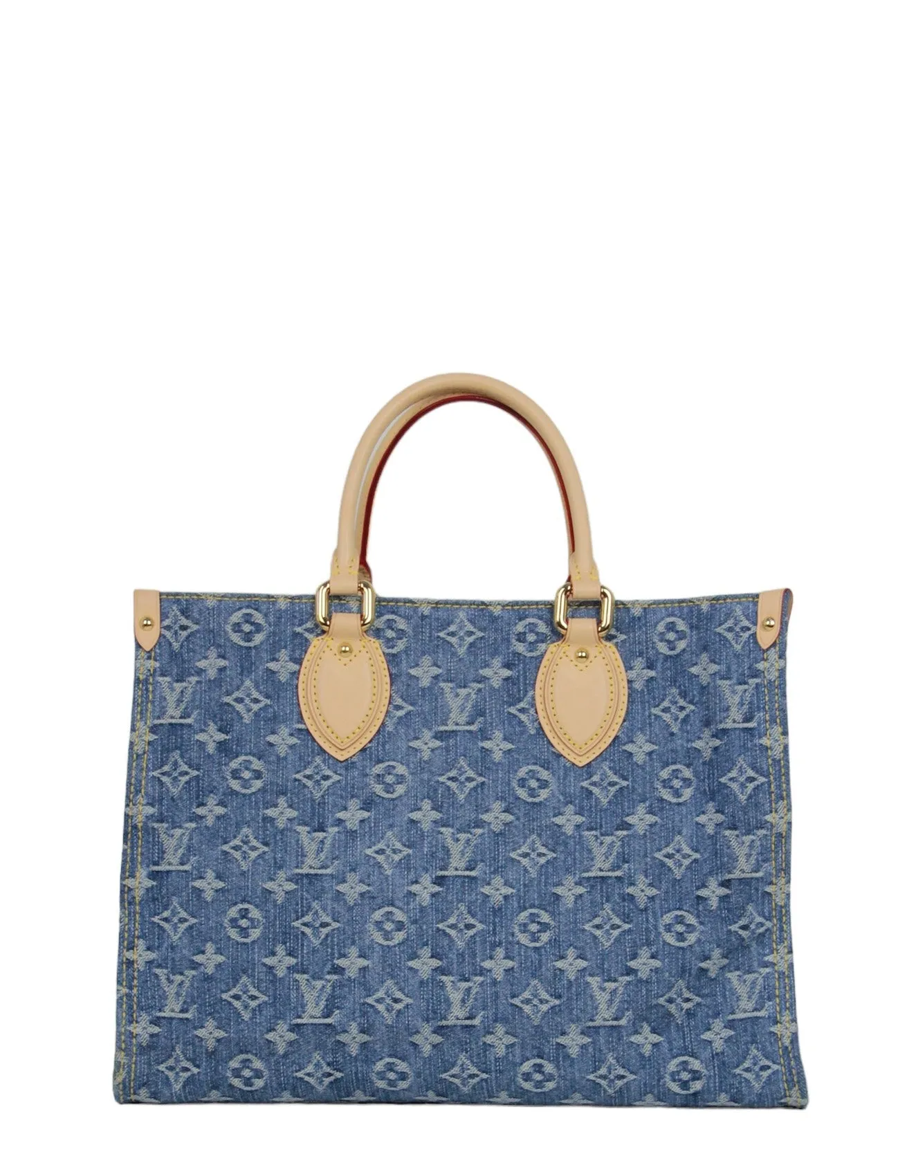 Louis Vuitton Denim Monogram OnTheGo MM Tote Bag