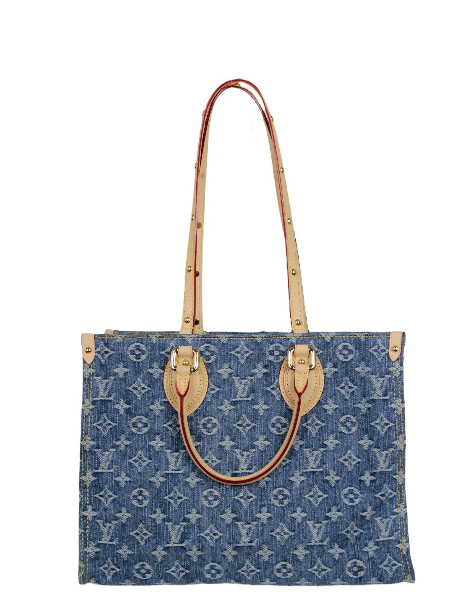 Louis Vuitton Denim Monogram OnTheGo MM Tote Bag