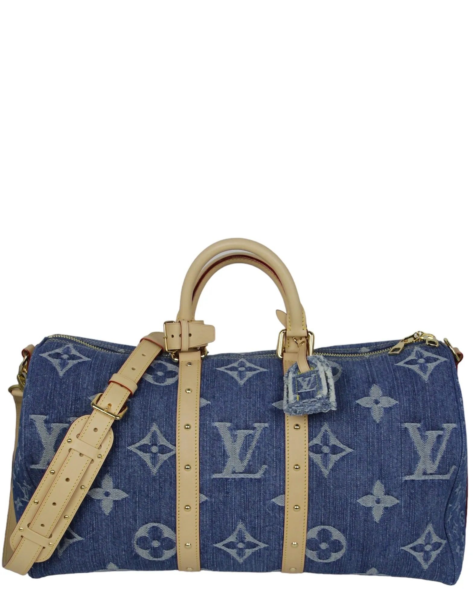 Louis Vuitton Denim Remix Keepall Bandouliere 45