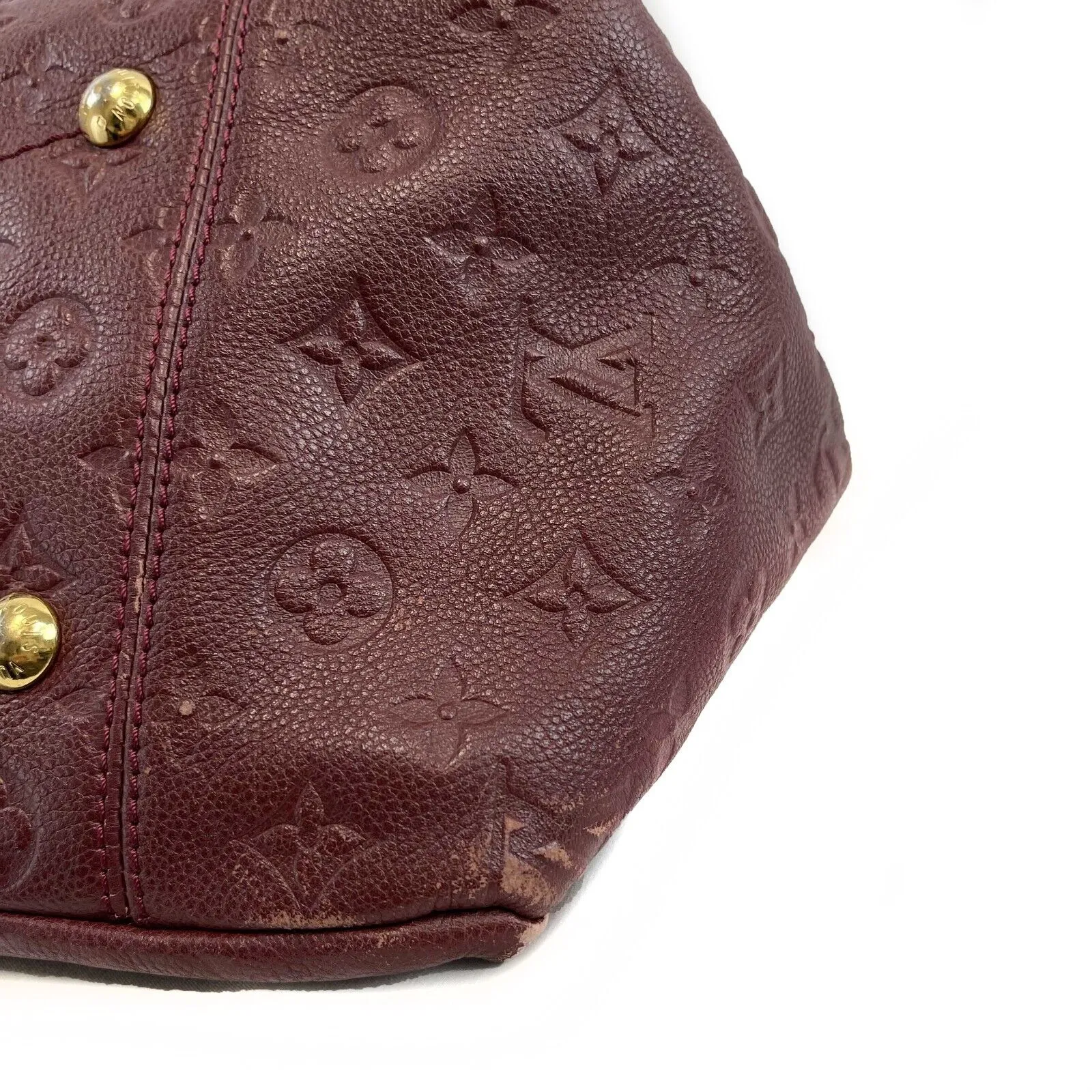 Louis Vuitton Empreinte Monogram Embossed Leather Artsy MM Burgundy Shoulder bag