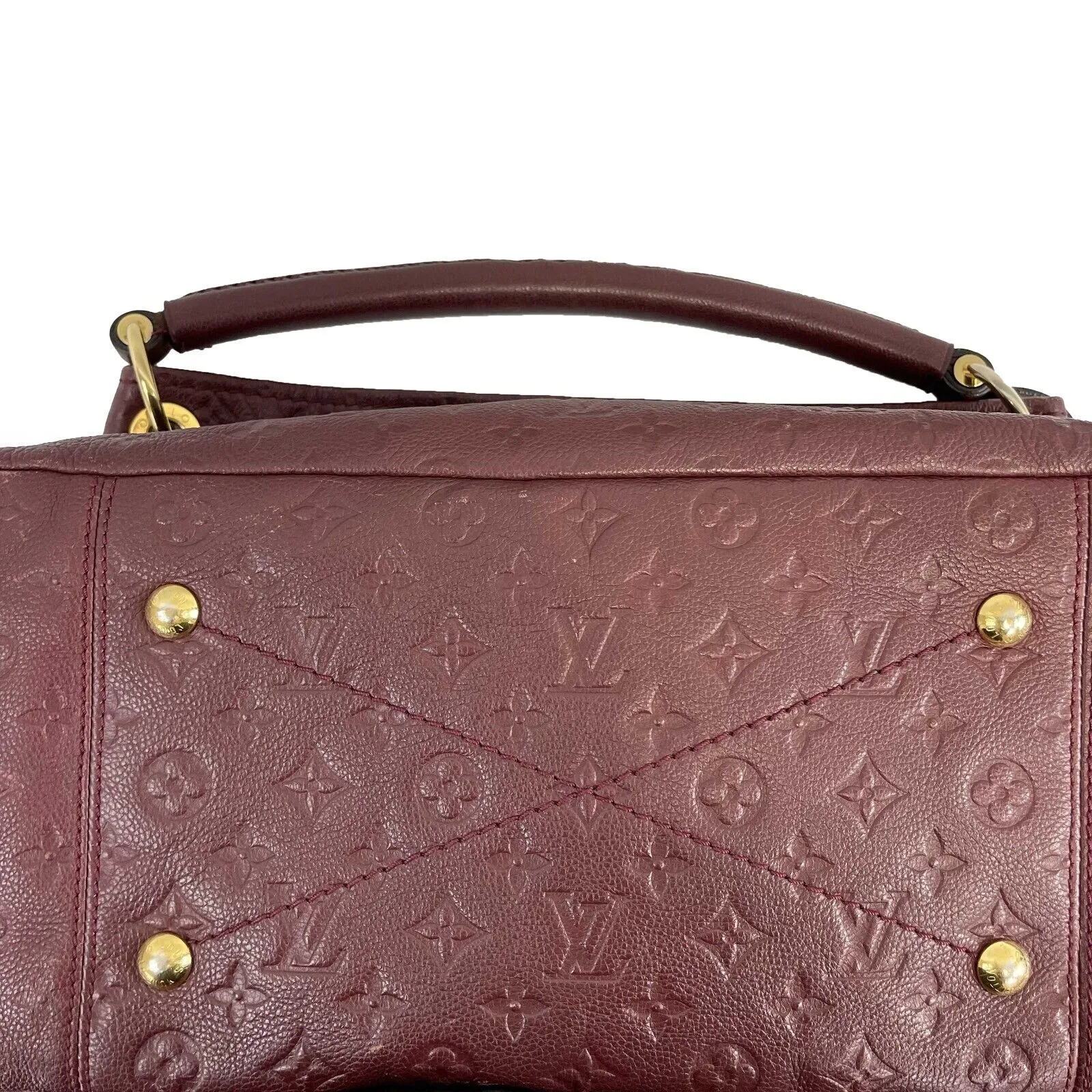 Louis Vuitton Empreinte Monogram Embossed Leather Artsy MM Burgundy Shoulder bag