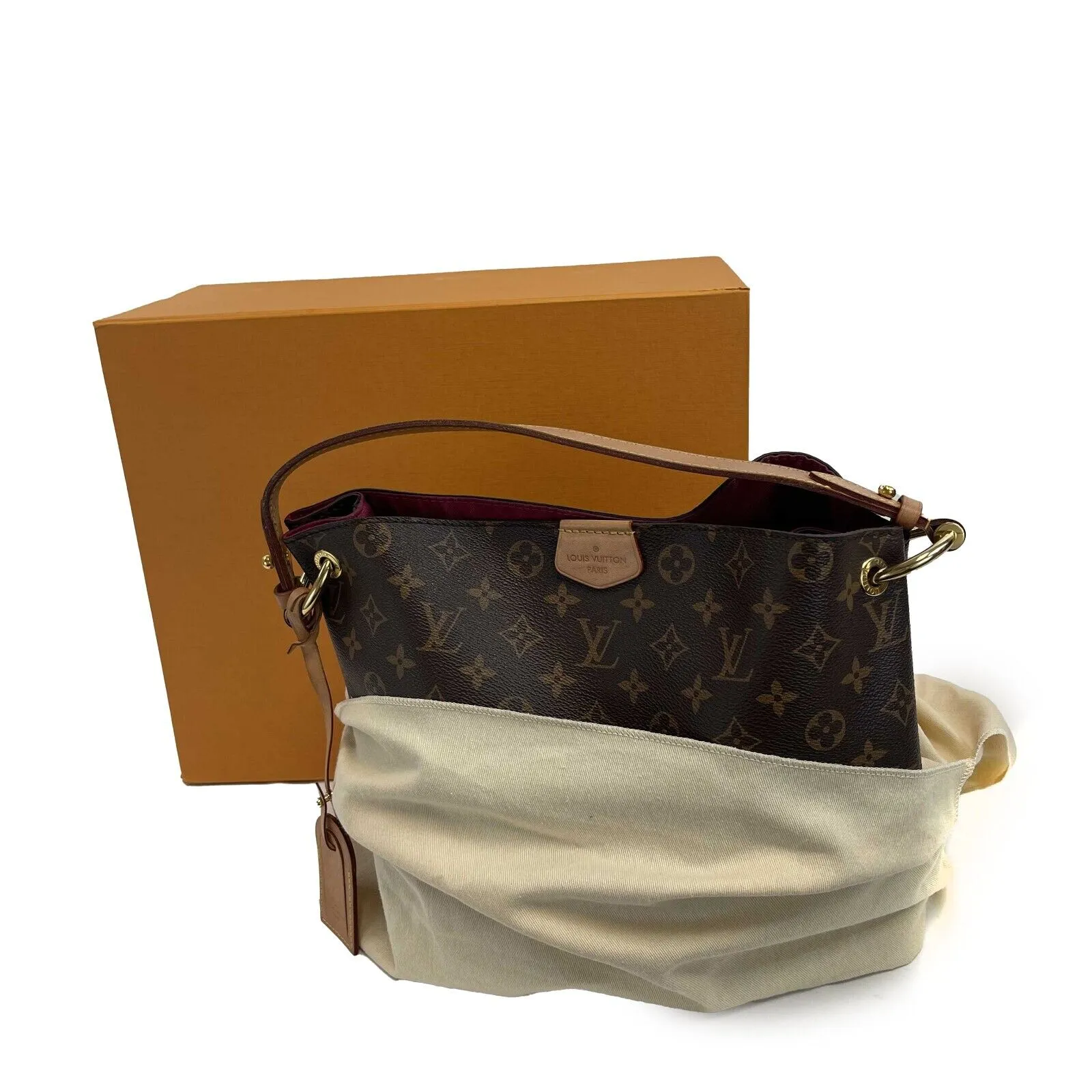 Louis Vuitton - Excellent - Monogram Graceful MM in Pivoine - Brown Shoulder Bag