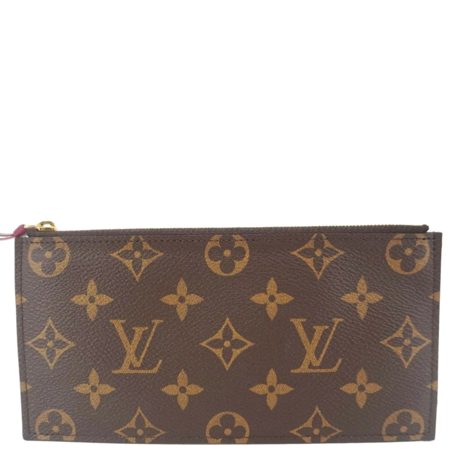 LOUIS VUITTON Felicie Zippered Monogram Canvas Insert Pouch Brown