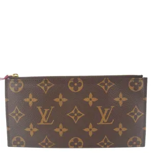 LOUIS VUITTON Felicie Zippered Monogram Canvas Insert Pouch Brown