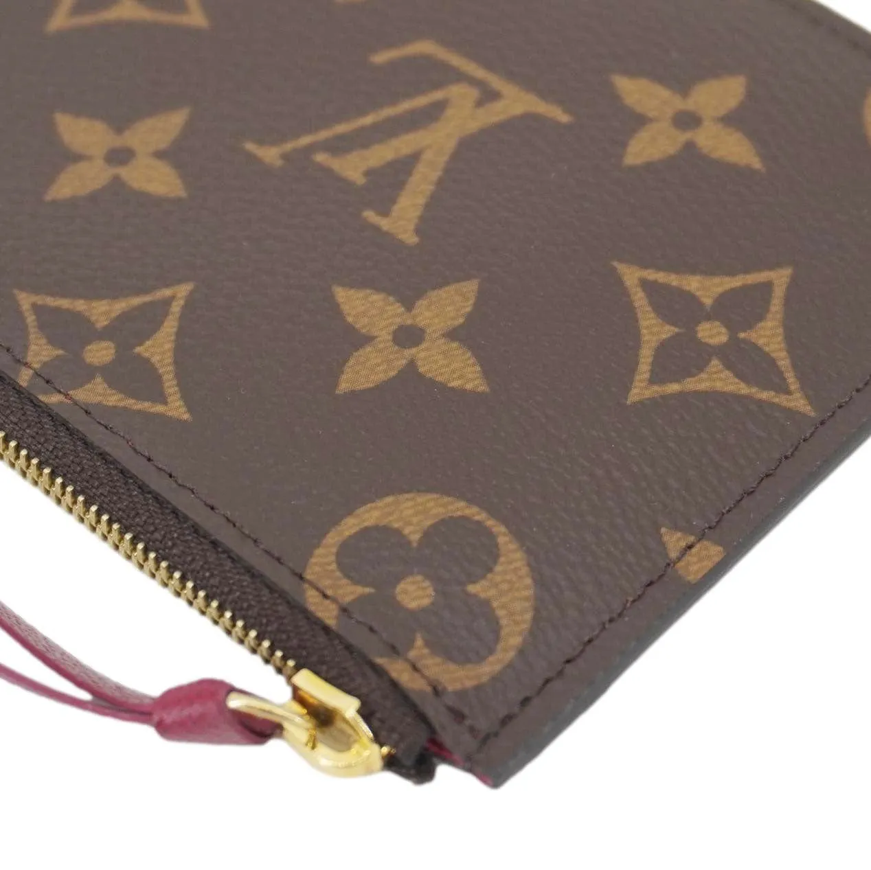 LOUIS VUITTON Felicie Zippered Monogram Canvas Insert Pouch Brown