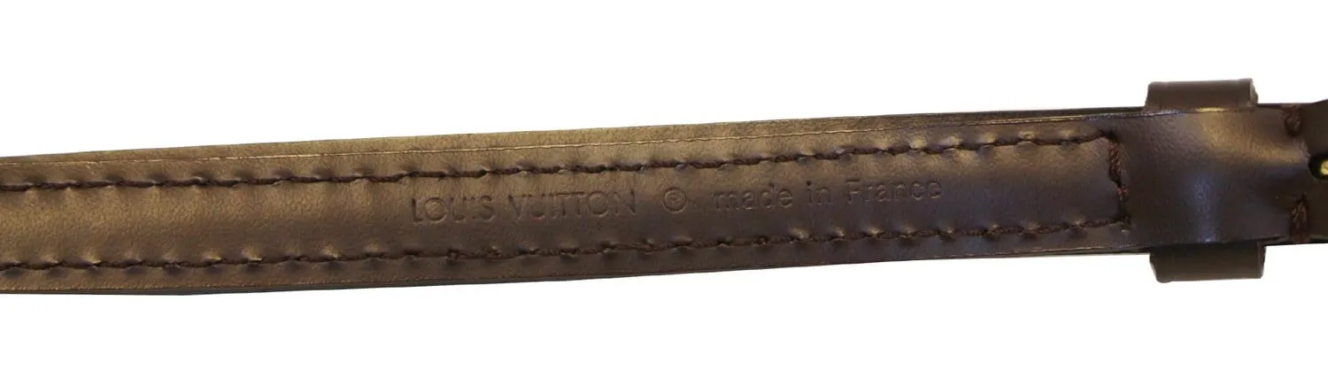 LOUIS VUITTON Leather Brown Shoulder Strap
