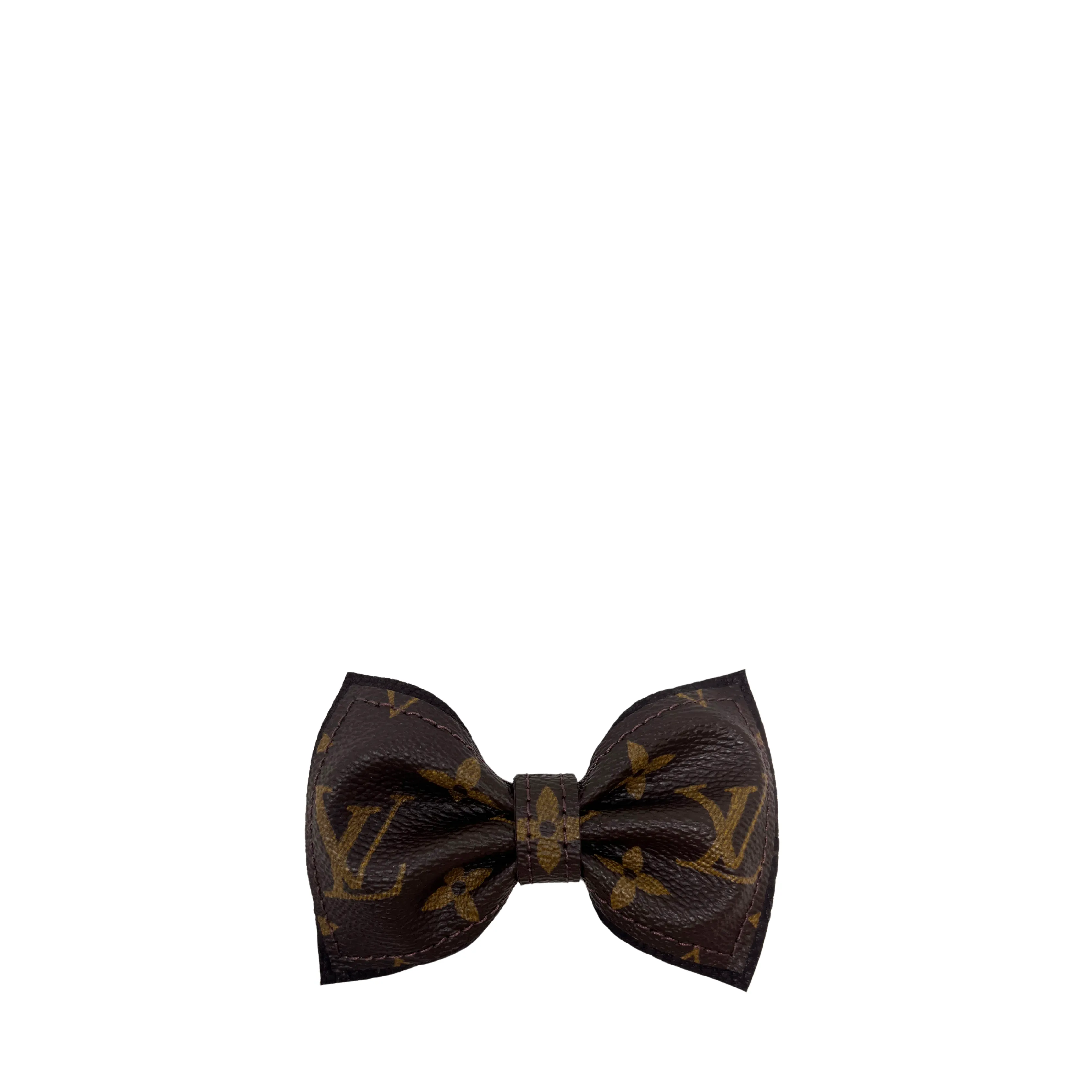 Louis Vuitton Luxury Repurposed Dog Collar Bows